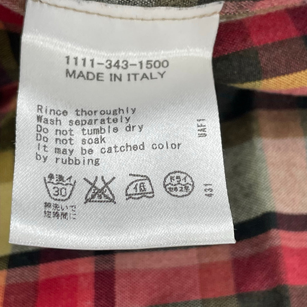 Errico Formicola / コットンチェックシャツ 参考定価：40,000程度 SIZE:M