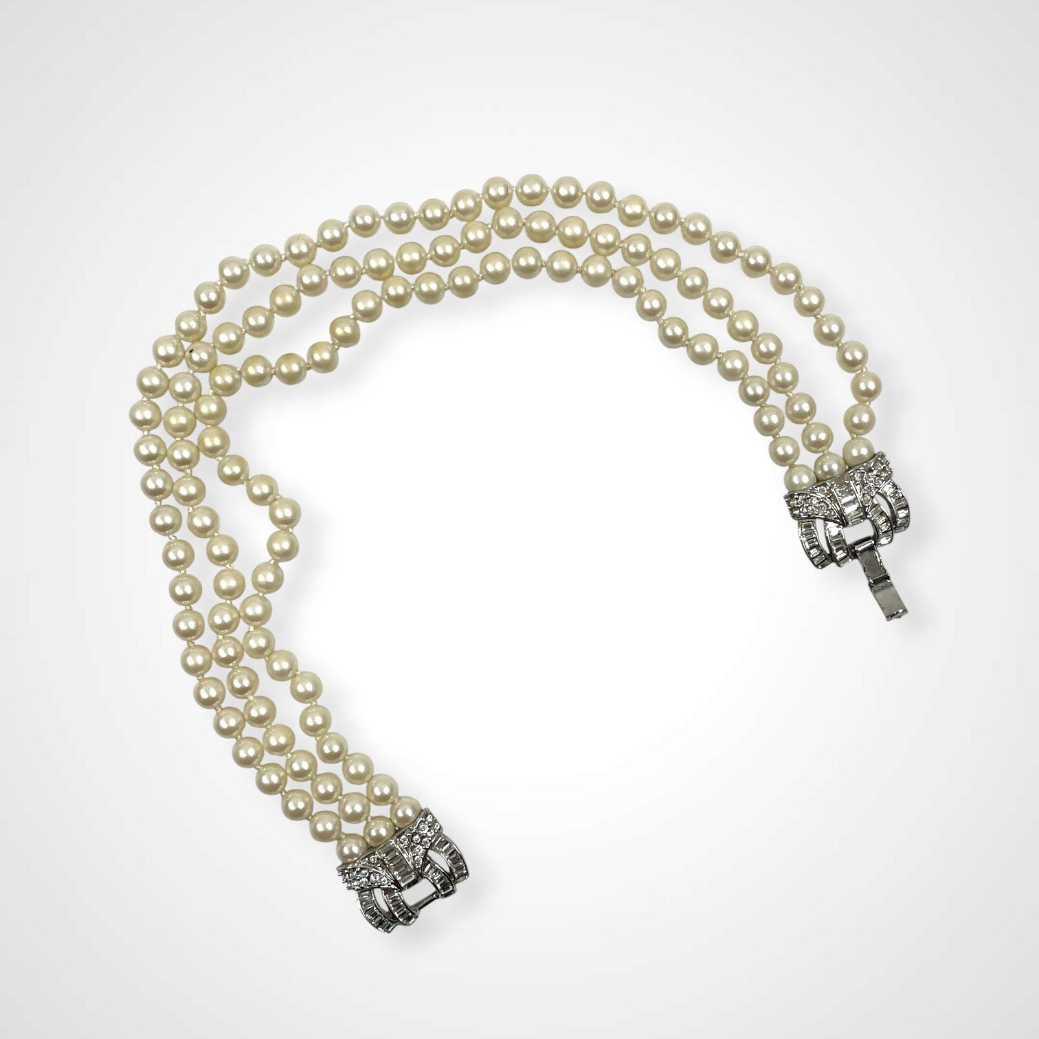 FOXEY フォクシー / 3連パールネックレス 参考定価：50,000程度 SIZE:約33cm