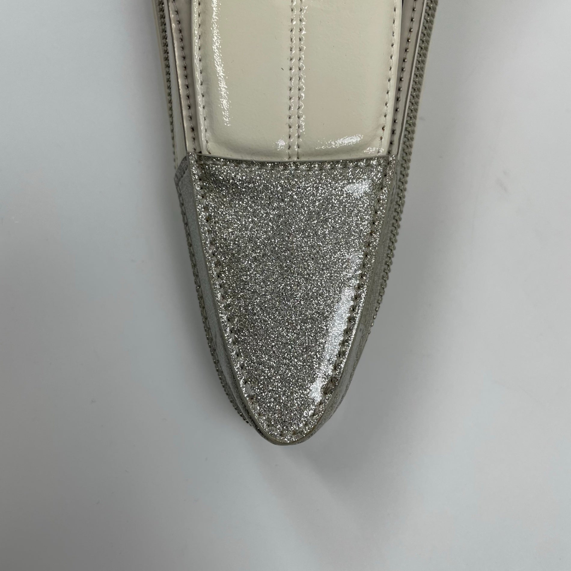 kate spade ケイトスペード / スペースシャトルクラッチバッグ ホワイト×シルバー