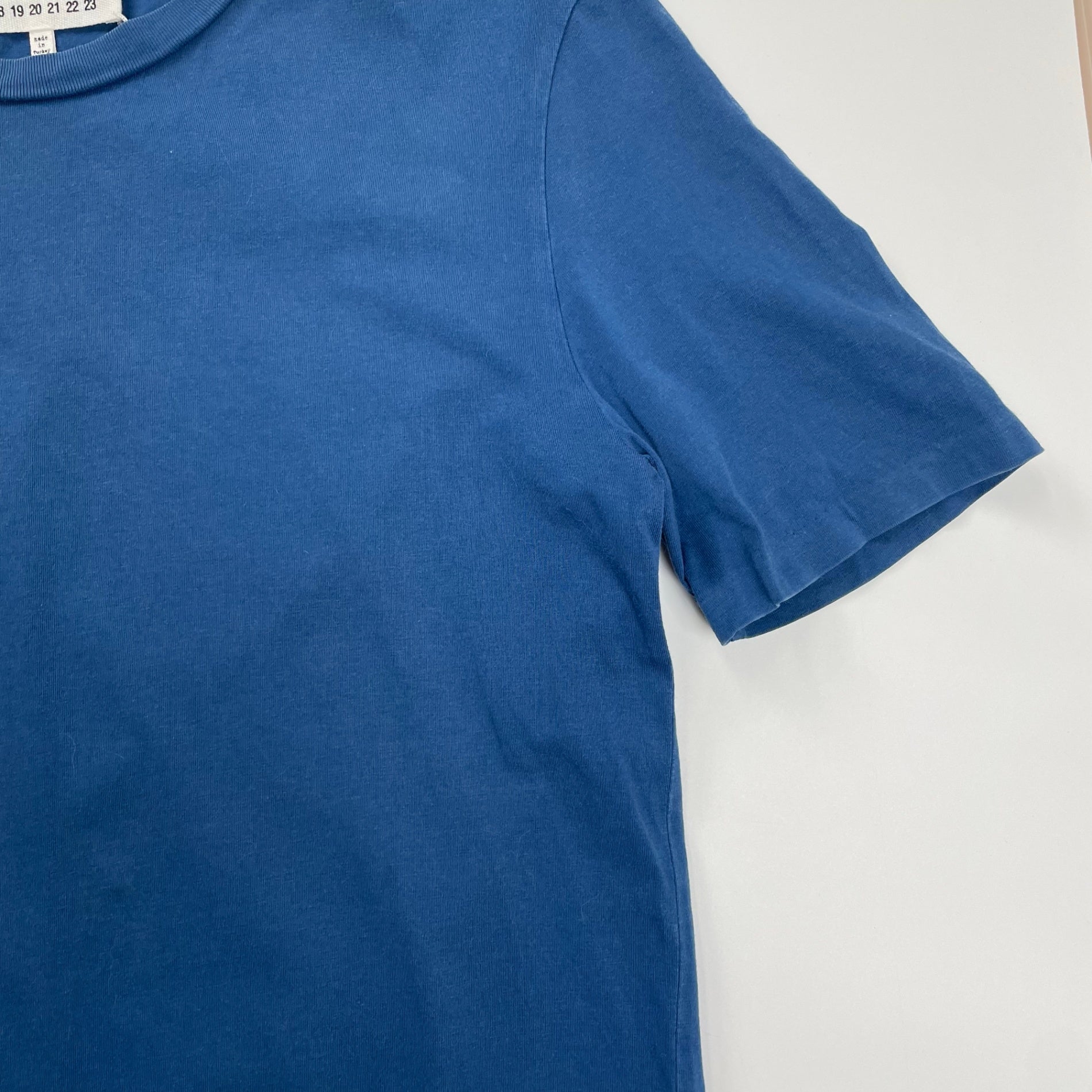 Maison Martin margiela メゾンマルタンマルジェラ / 15SS クルーネックTEE SLIM ブルー 参考定価：22,000程度 SIZE：46