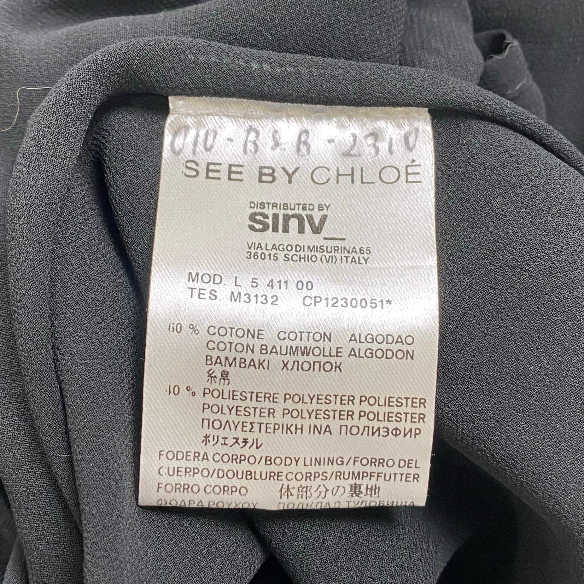 SEE BY CHLOE シーバイクロエ / ホルターネックワンピース ブラック イタリア製