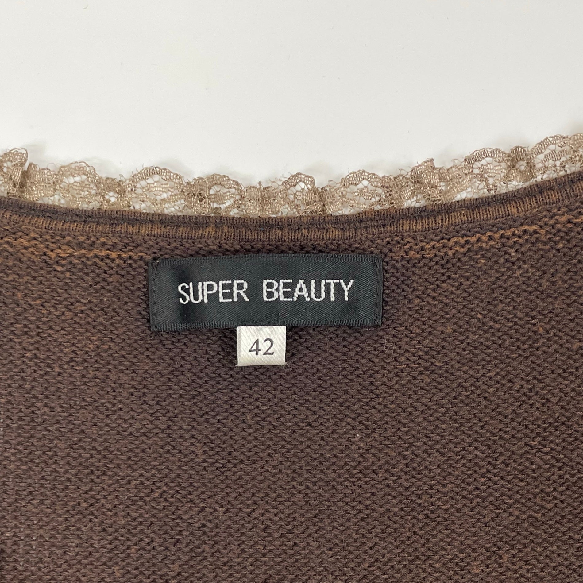 SUPER BEAUTY / オリエンタルデザインニット SIZE：42