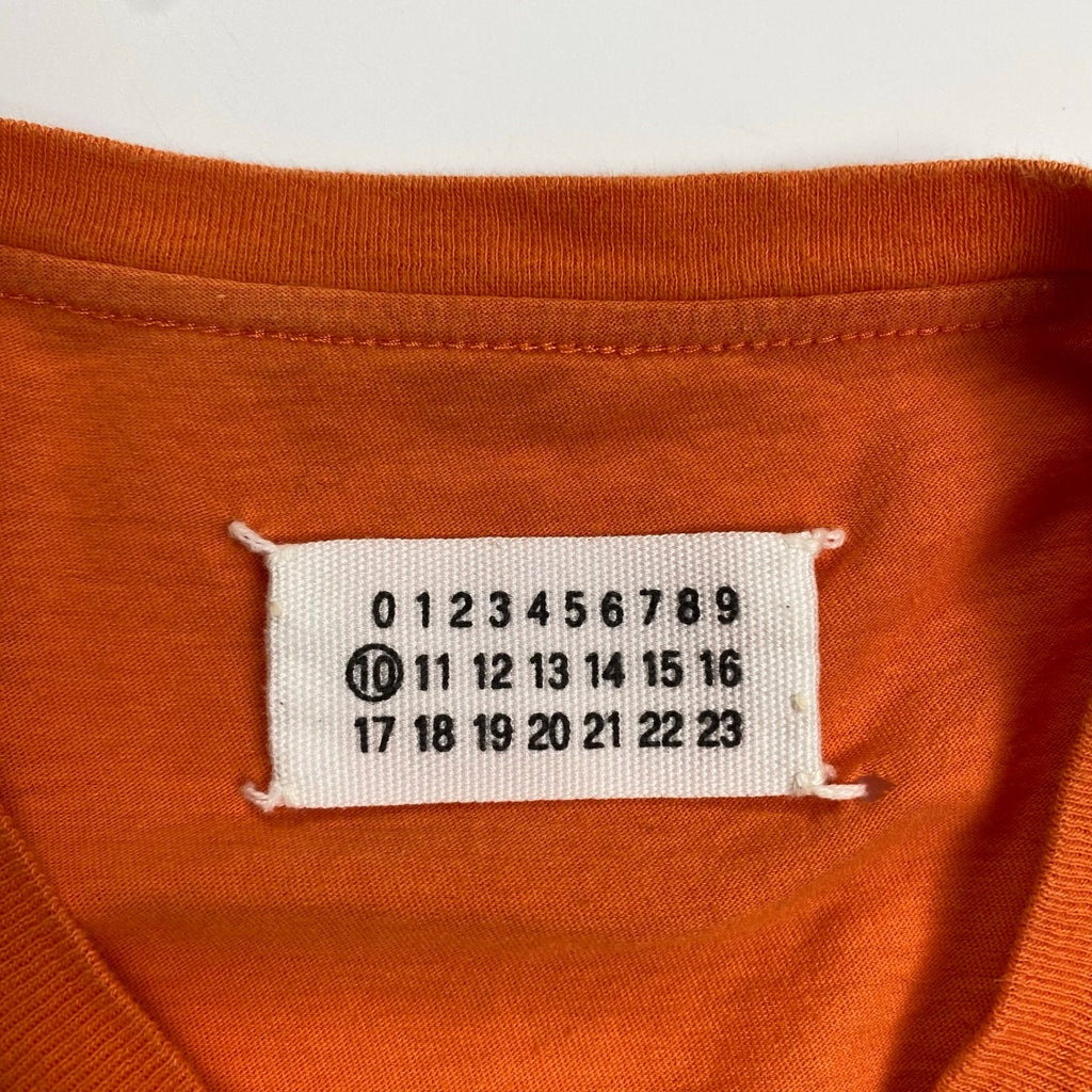 03SS Maison Martin Margiela メゾンマルタンマルジェラ / ツイスト ポケットTシャツ オレンジ 本人期 ここのえタグ MADE IN ITALY SIZE:M
