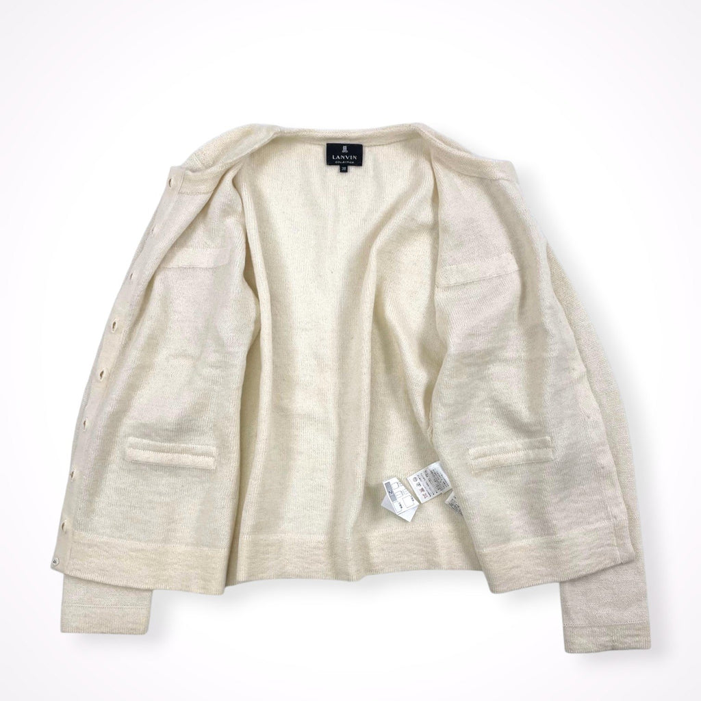 LANVIN COLLECTION / モヘヤMIXビジューカーディガン SIZE:38