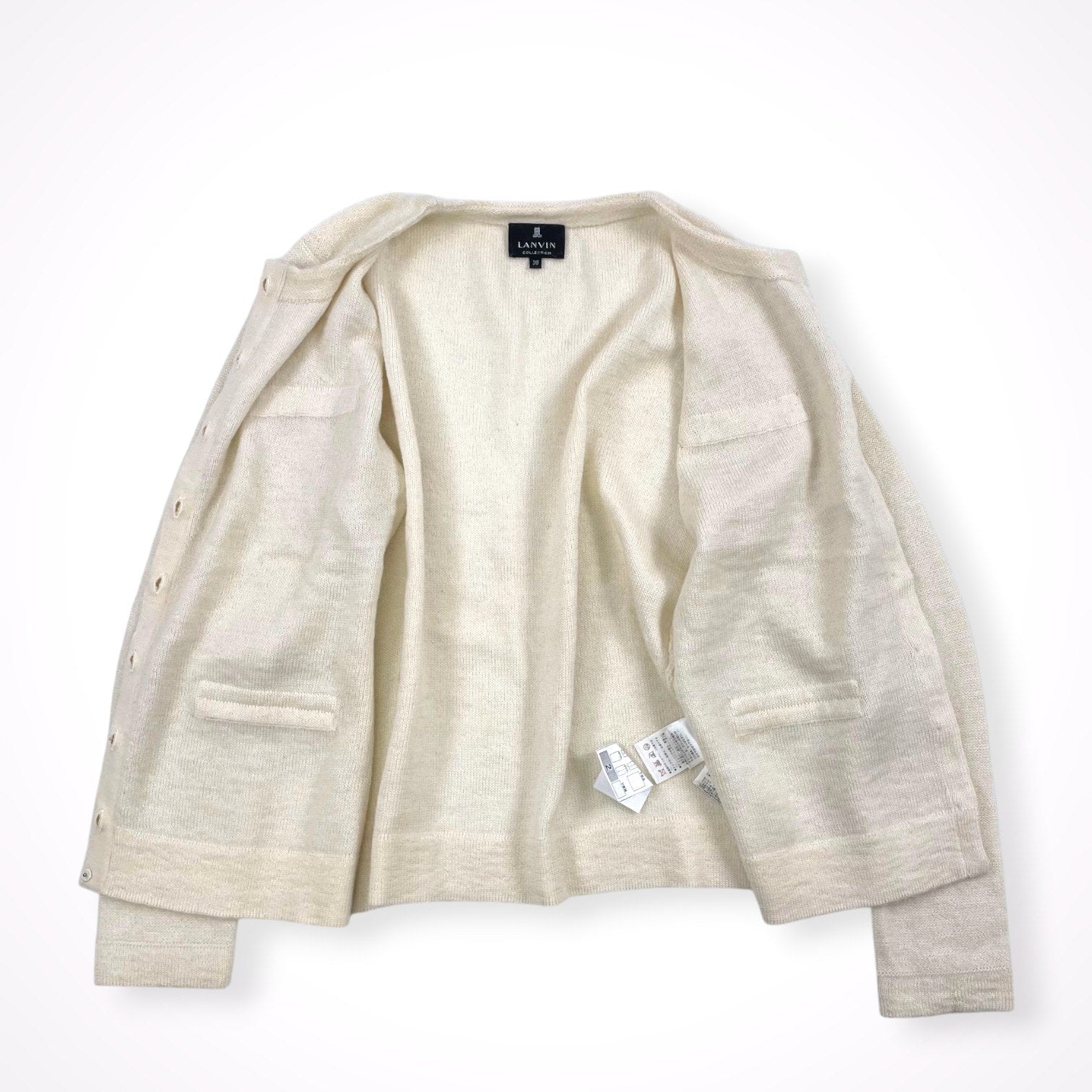 LANVIN COLLECTION / モヘヤMIXビジューカーディガン SIZE:38