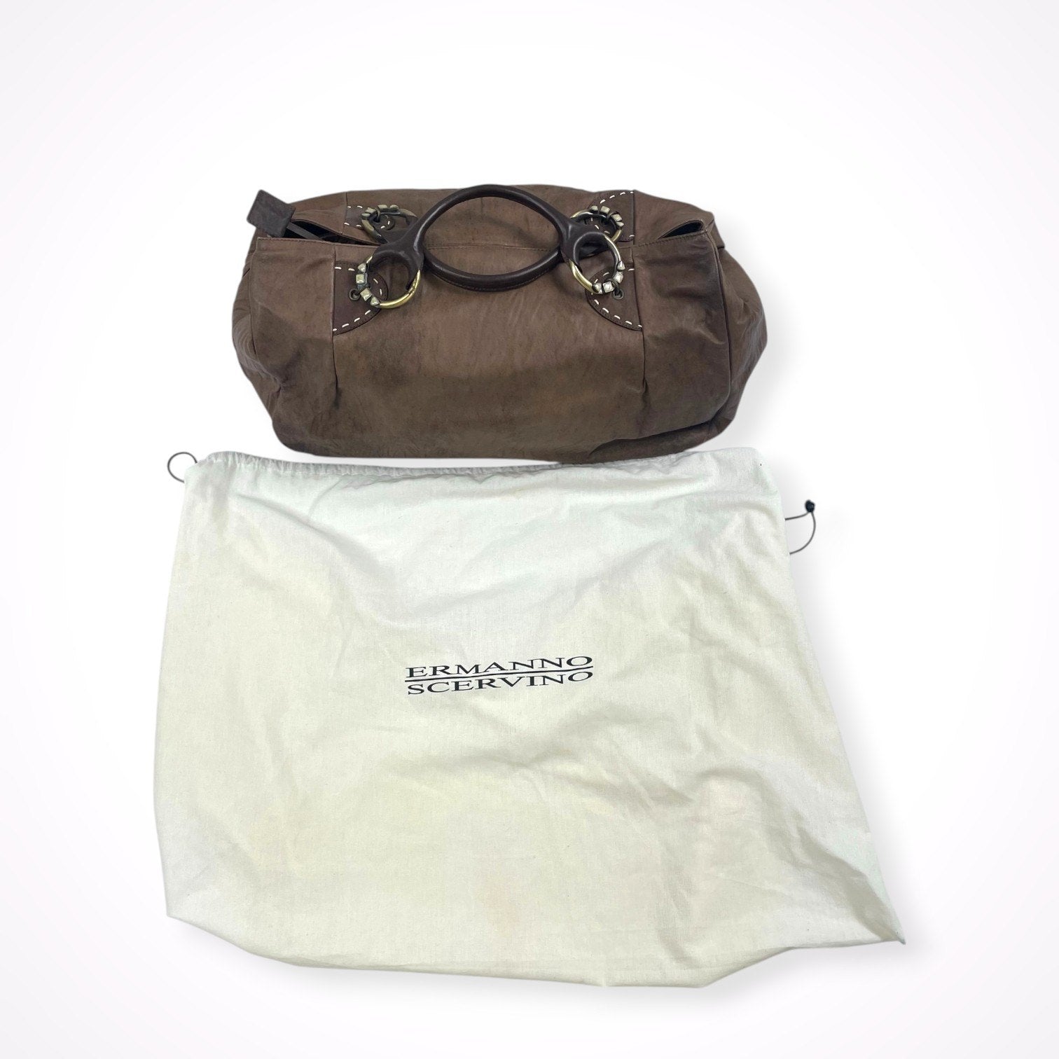 ERMANNO SCERVINO / レザーボストンハンドバッグ 参考定価：350,000程度