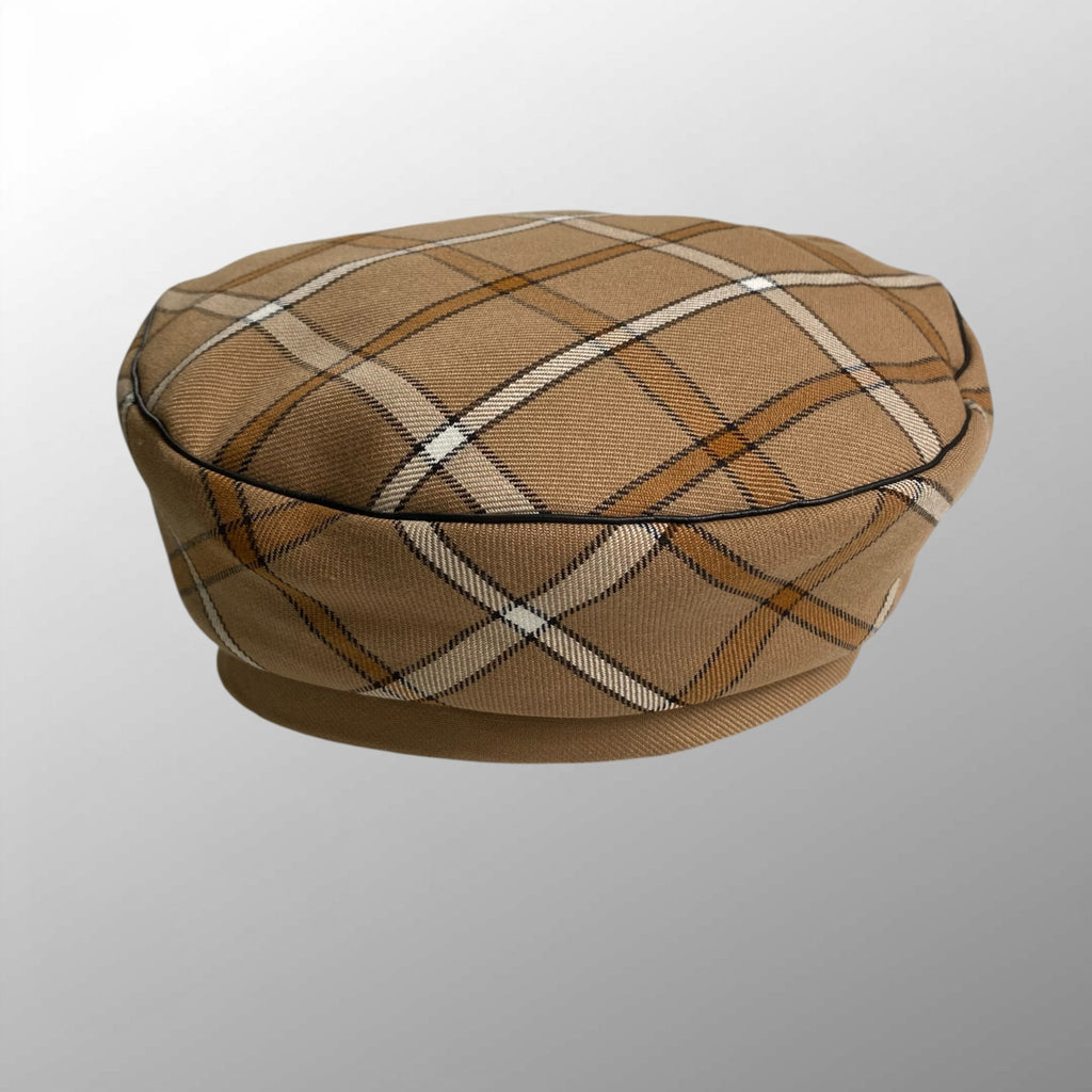 CA4LA カシラ / チェック柄 ベレー帽 参考定価：9,000程度 頭囲：58cm