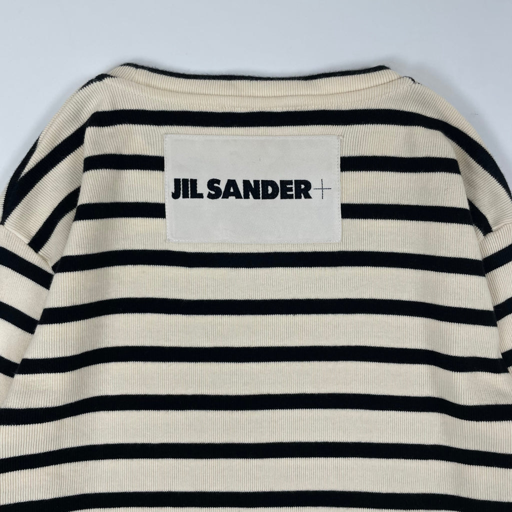 JIL SANDER + / バックロゴボーダーTEE 参考定価：60,000程度 SIZE:XL