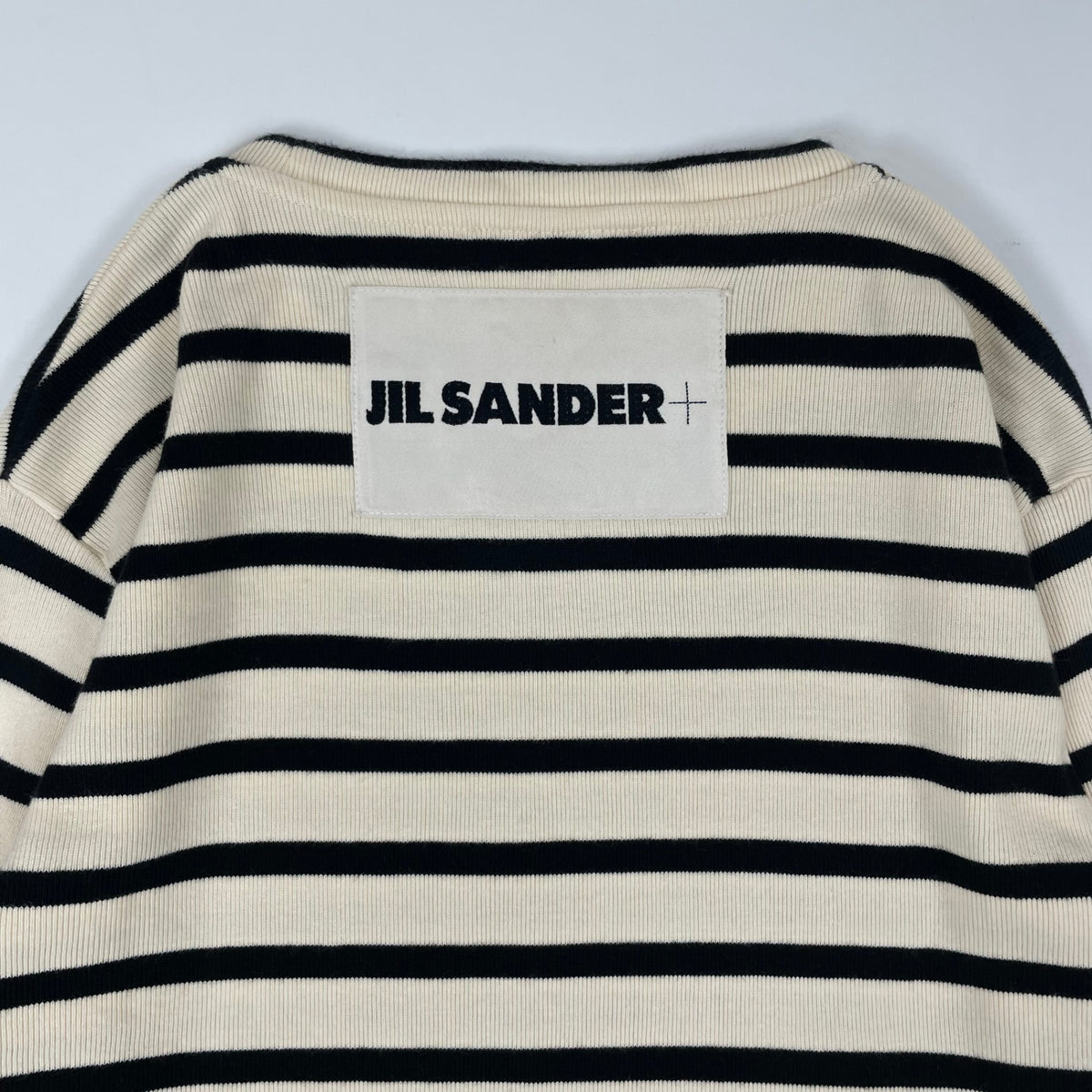 JIL SANDER + / バックロゴボーダーTEE 参考定価：60,000程度 SIZE:XL