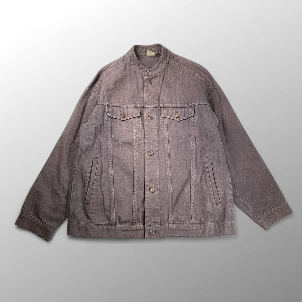 fig london フィグロンドン / カラーレスデニムジャケット コットン×ヘンプ 墨色 SIZE:FREE