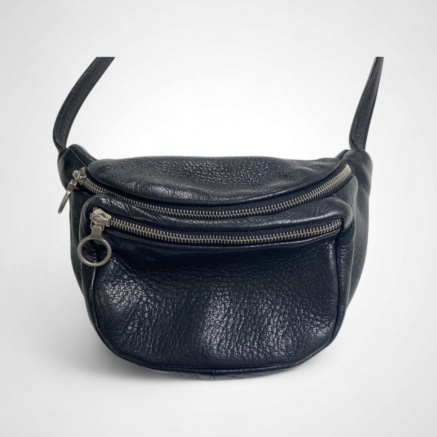Aeta アエタ / DEER LEATHER WAIST POUCH S ブラック 参考定価：38,000+tax
