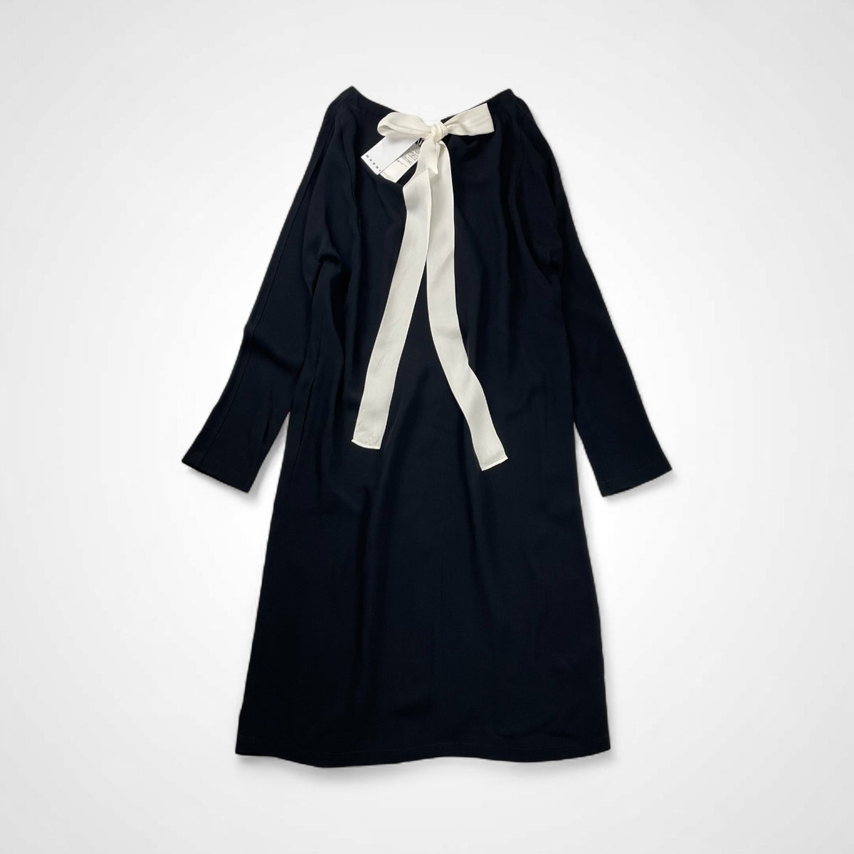 MARNI マルニ / バックリボン フロントギャザーワンピース 未使用品 参考定価：148,000+tax SIZE：42(L程度)