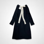 MARNI マルニ / バックリボン フロントギャザーワンピース 未使用品 参考定価：148,000+tax SIZE：42(L程度)