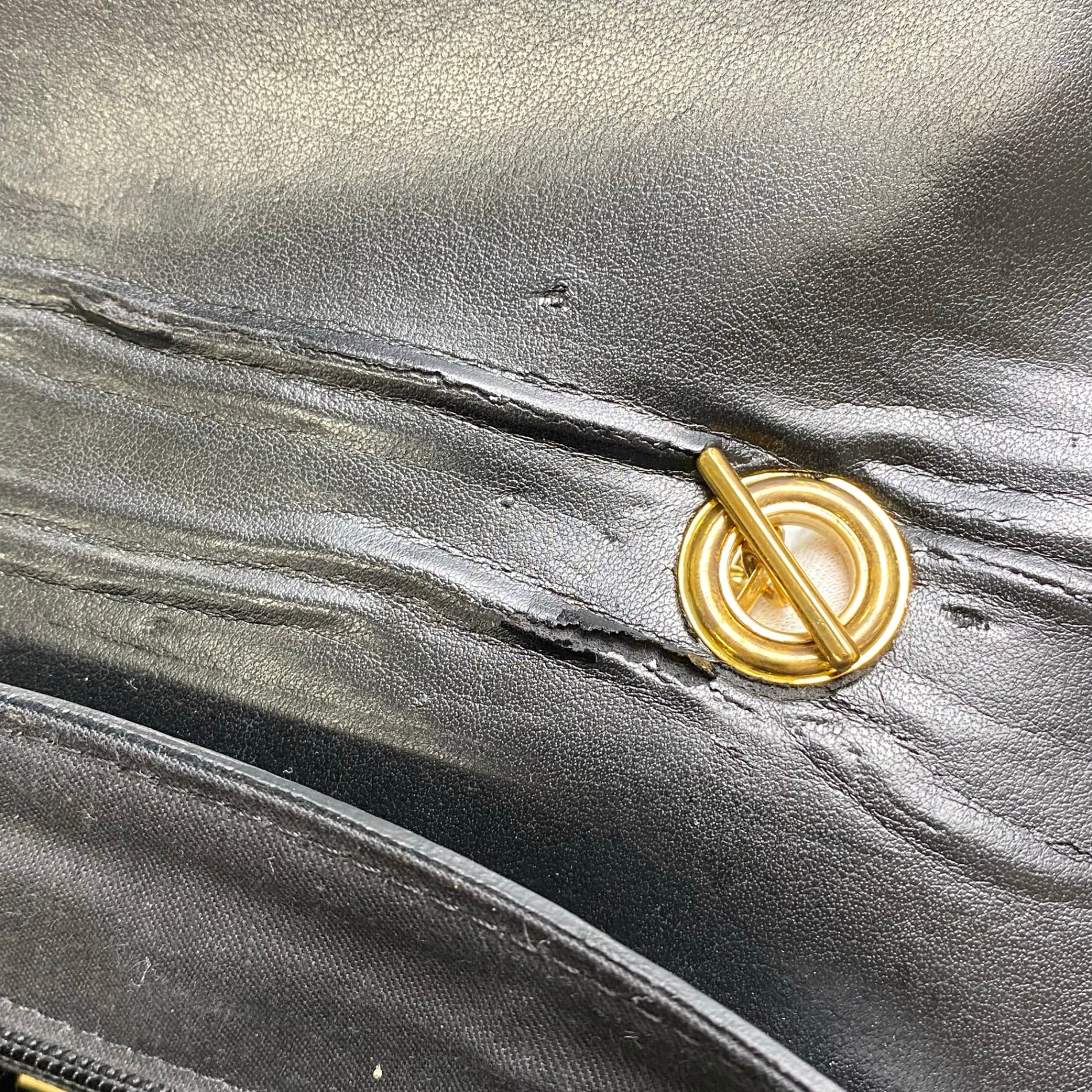 innue イヌエ / ハラコ チェーンハンドバッグ ブラック