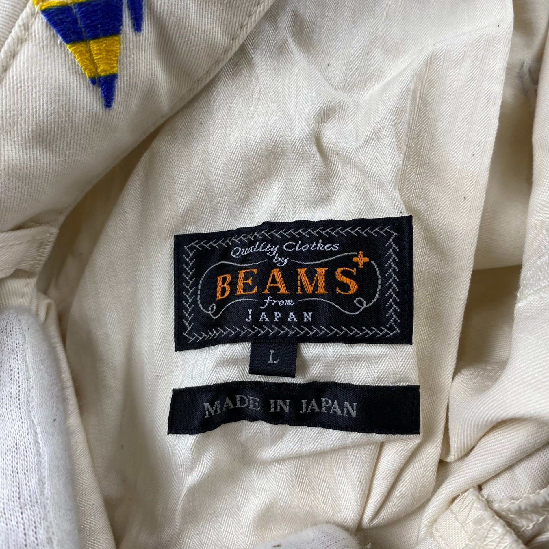 【未使用】 BEAMS PLUS ビームスプラス / 2 Pleats Shorts Embroidery On Print 5ポケット 2タック ハーフパンツ 参考定価：30,000+tax SIZE:L