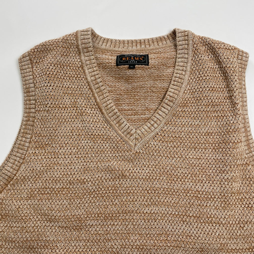BEAMS PLUS 五泉ニット ビームスプラス / Mesh Vest ニットベスト 25SS 参考定価：25,000+tax SIZE：XL