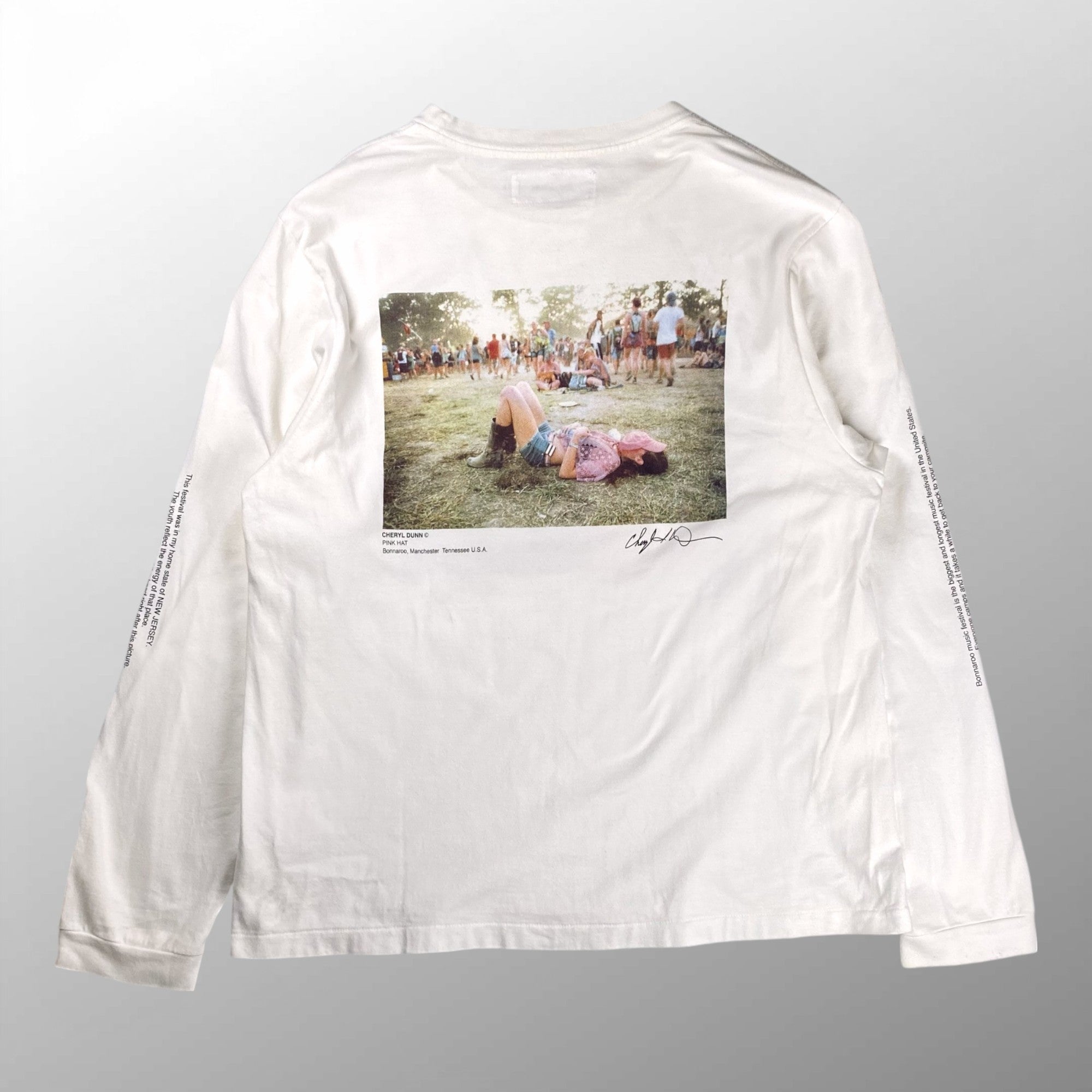 JANE SMITH ジェーンスミス × CHERYL DUNN シェリル・ダン / CHERYL DUNN フォト TEE 長袖 スリーブプリント SIZE：M