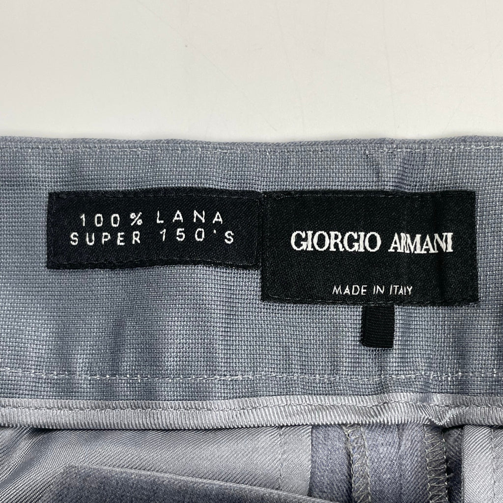 GIORGIO ARMANI ジョルジオ アルマーニ / Super150's スラックス ブルーグレー イタリア製 参考定価：200,000程度 SIZE：38(M程度)