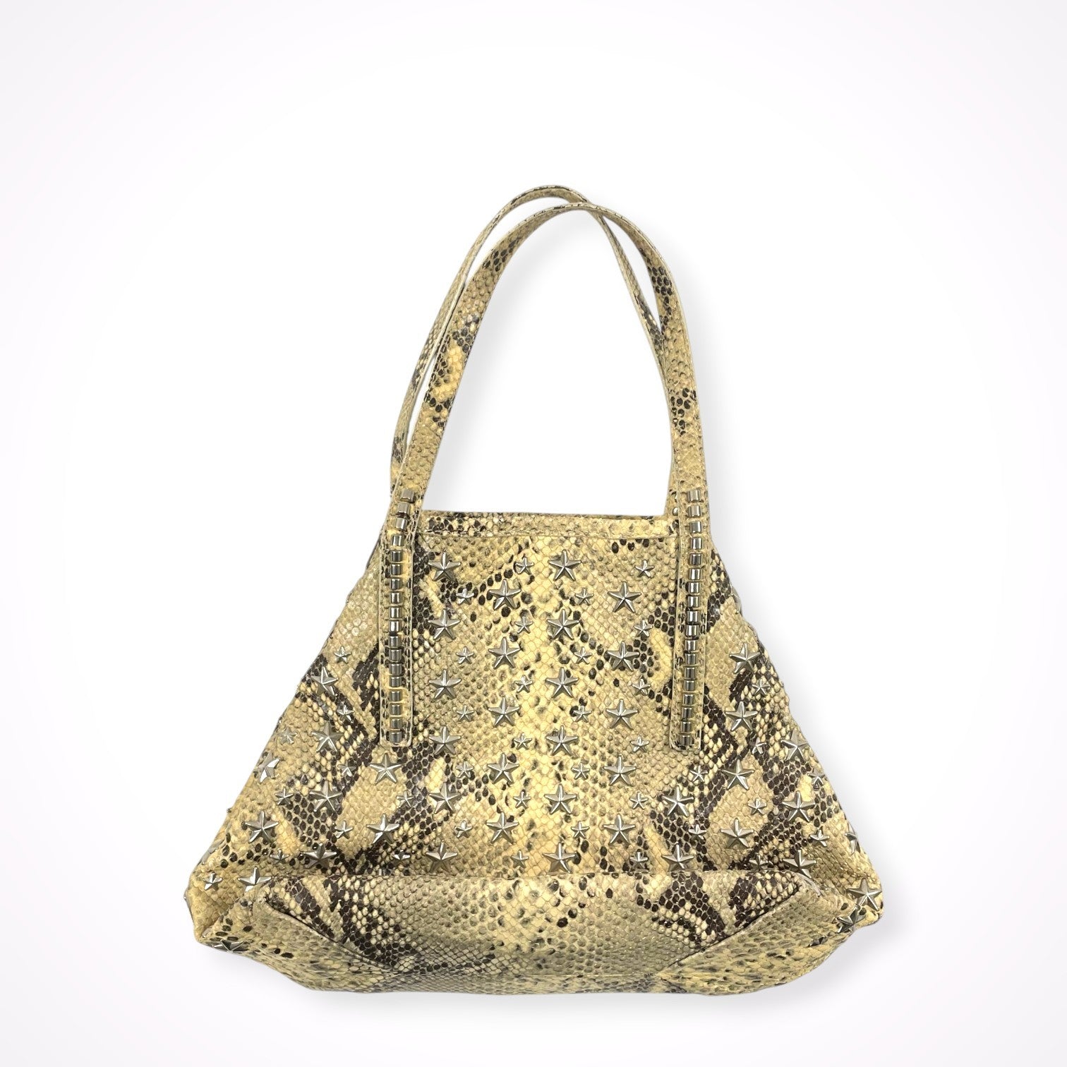 JIMMY CHOO / パイソン柄スタッズトートバッグ 参考定価：200,000程度