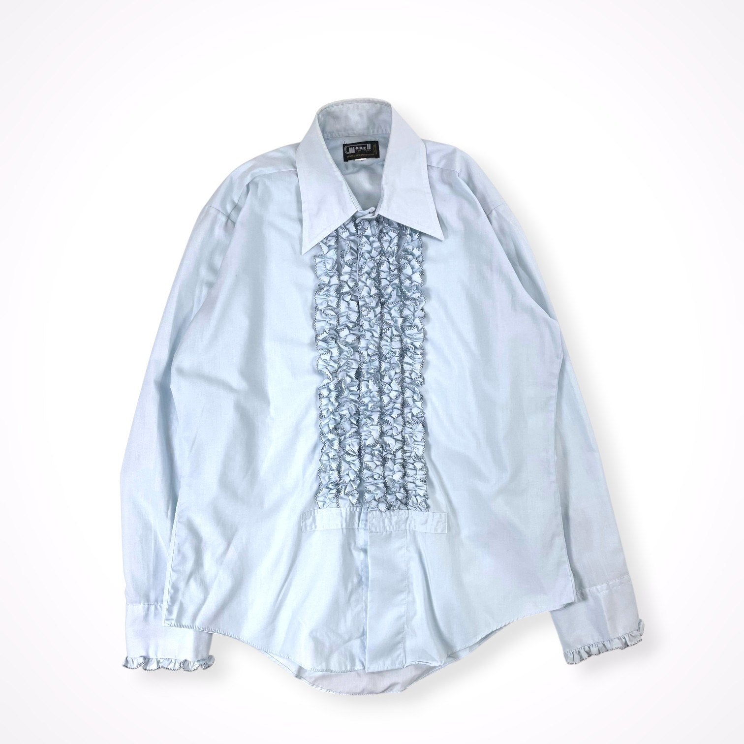 VINTAGE / 70s ヴィンテージフリルシャツ SIZE：L程度