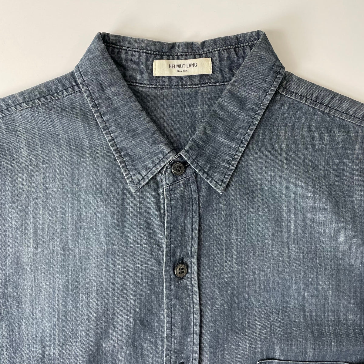 HELMUT LANG / ハンドステッチ ミニマルデニムシャツ SIZE:S
