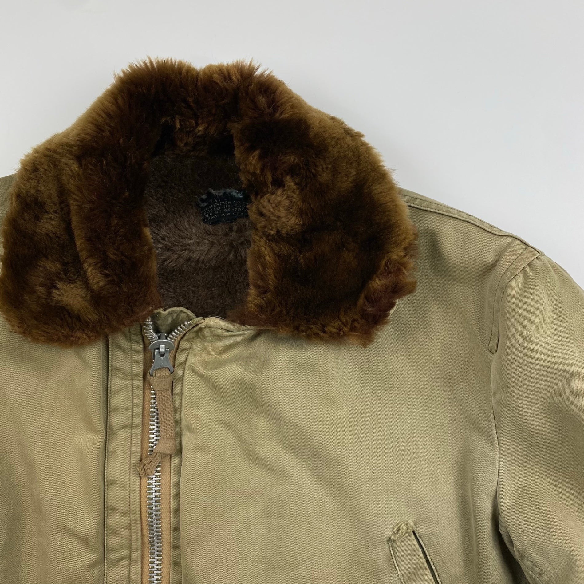 最初期 40s US ARMY USAAF / B-15初期型 フライトジャケット 官給品 SIZE：S程度