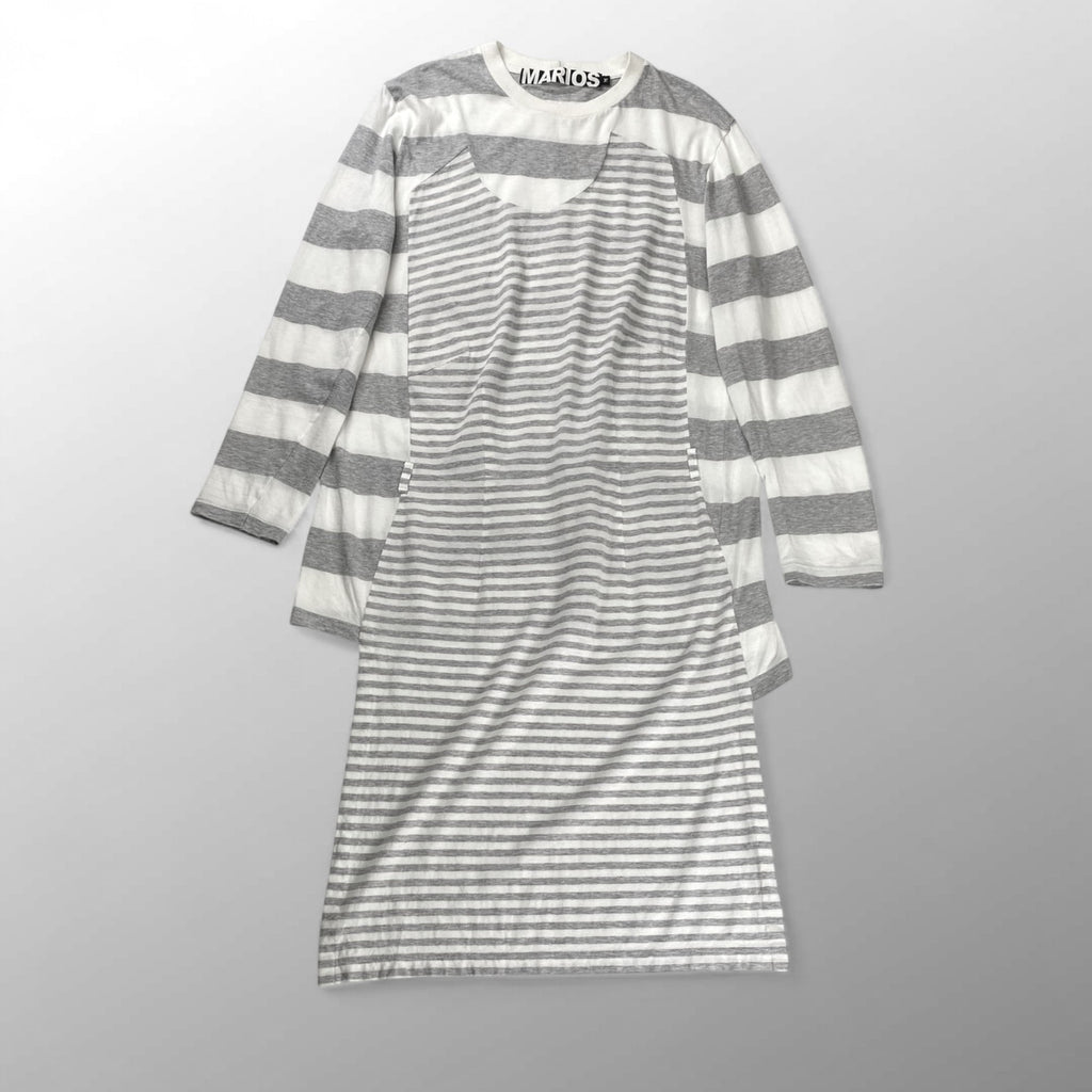 MARIOS マリオス / デザインボーダーカットソー 切替 イタリアブランド ユニセックス SIZE:M