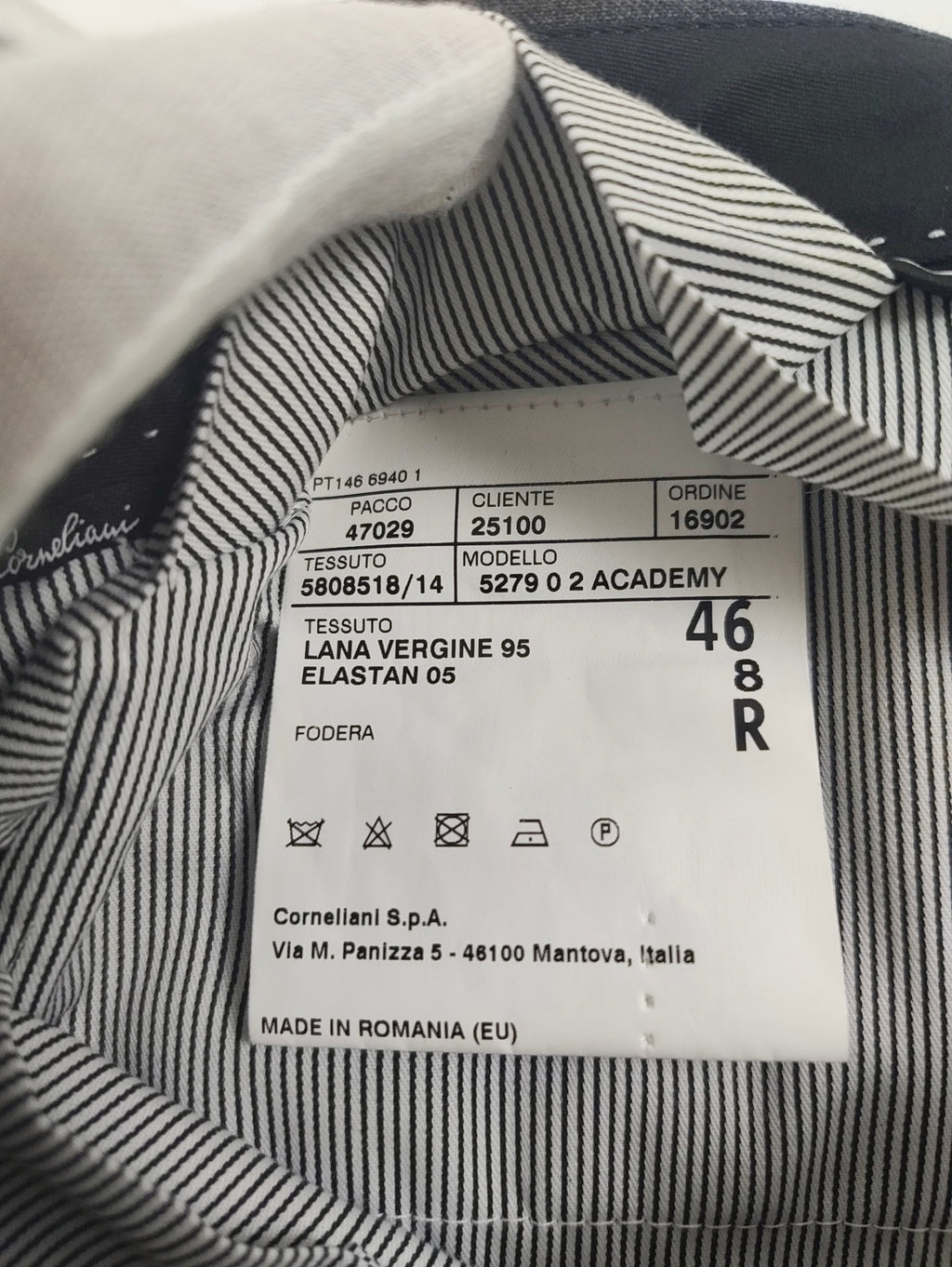 CORNELIANI / バージンウールMIXスラックス 参考定価：70,000程度 SIZE：46