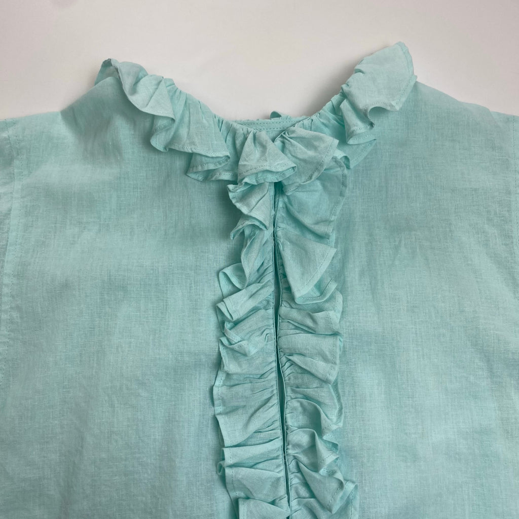 BEAMS BOY ビームスボーイ / コットンリネンフリルギャザーブラウス 未使用 参考定価：14,800+tax SIZE:FREE