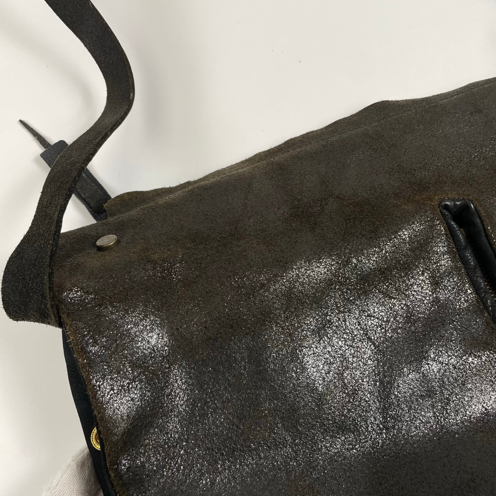 delle cose デレコーゼ / 2サイド レザーメッセンジャーバッグ 参考定価：100,000程度