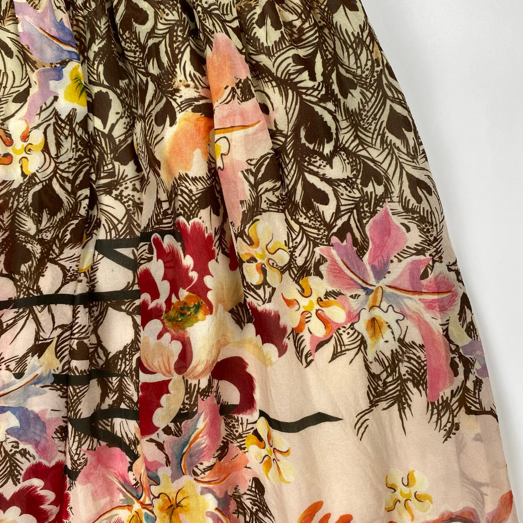 KEITA MARUYAMA ケイタマルヤマ / シルク100％ 総柄 スカート フラワー SIZE:1（S程度）