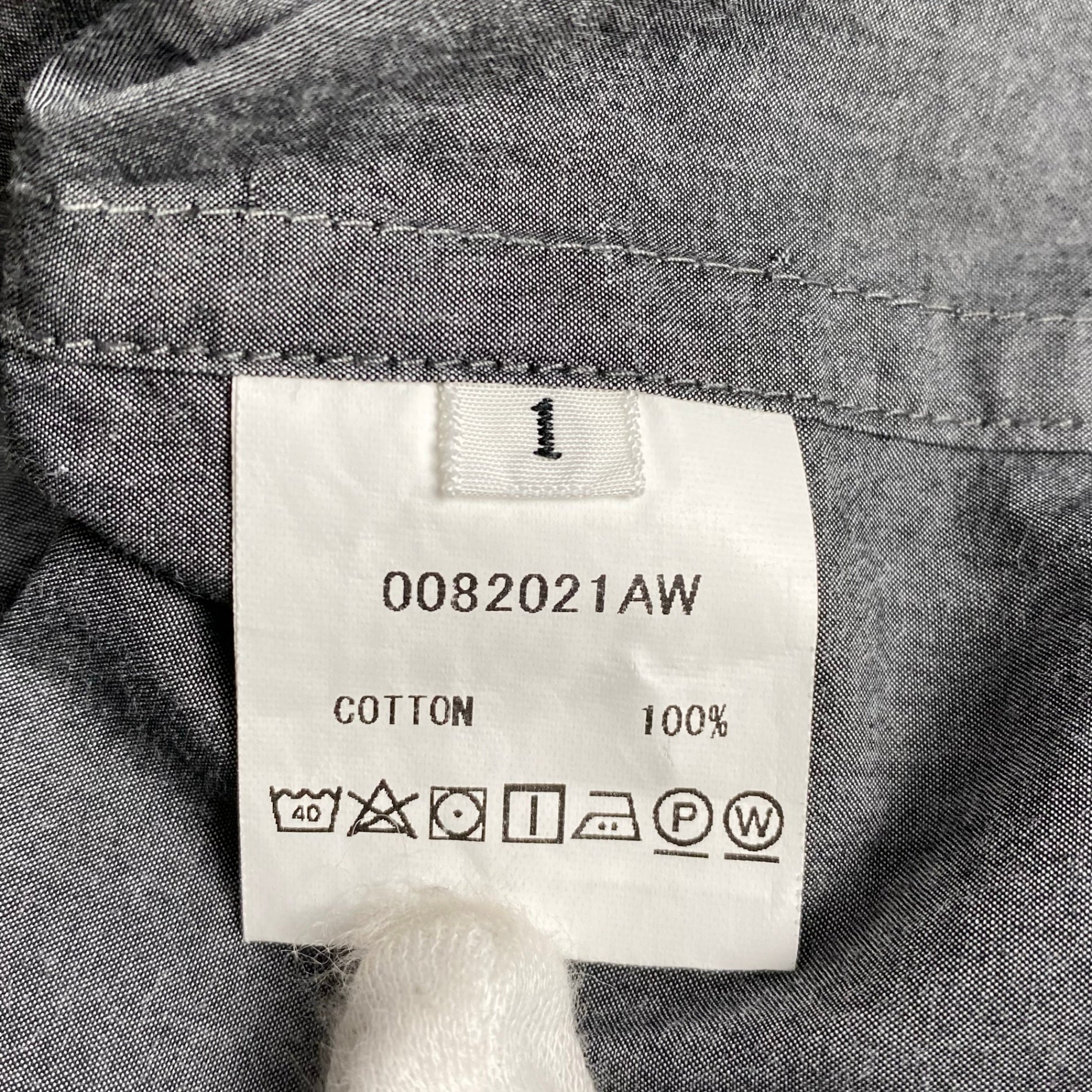 FLUSS フルス / イレギュラーディテール シャツ 参考定価：40,000程度 SIZE:1(M程度)