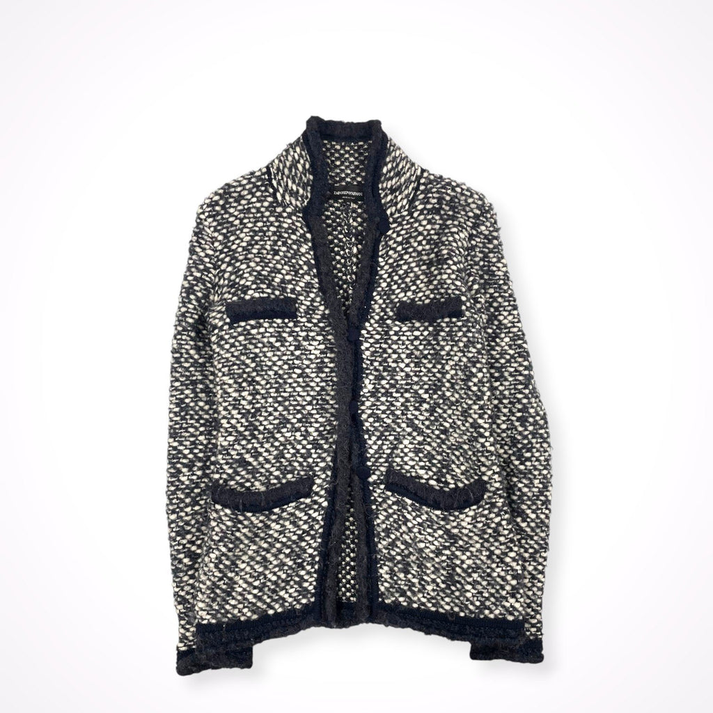 EMPORIO ARMANI / パイピングツイードニットジャケット 参考定価：100,000程度 SIZE:42