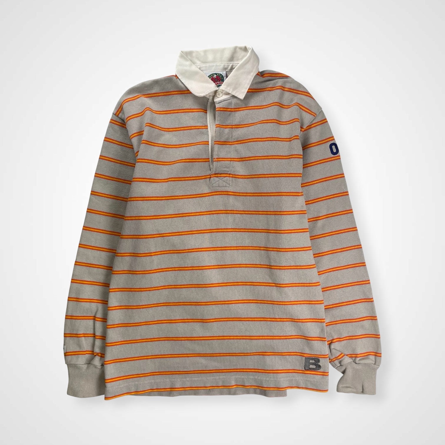 奥田民生コラボ BARBARIAN バーバリアン / ボーダーラガーシャツ 刺繍MIX MADE IN CANADA SIZE:L