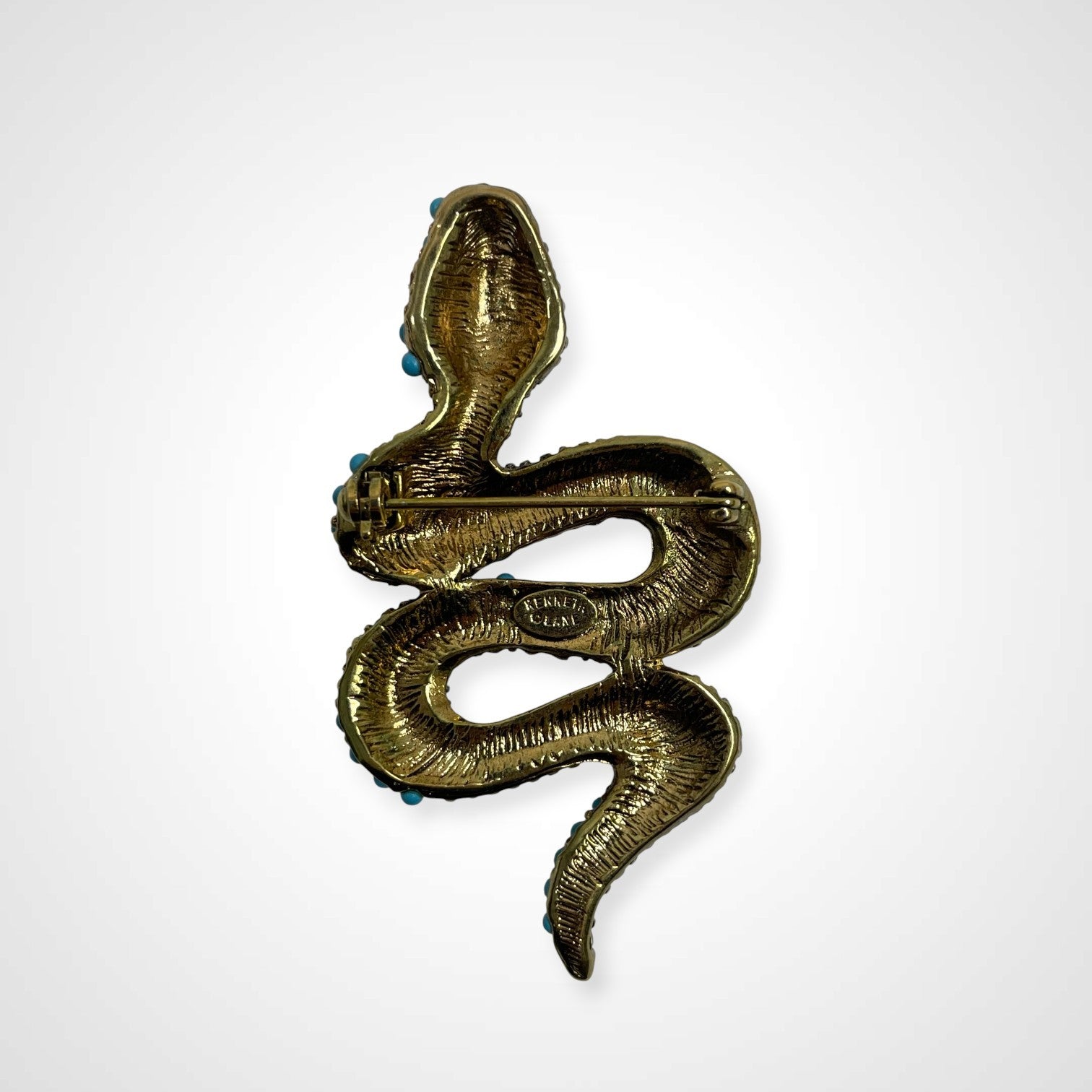 Kenneth  Jay  Lane ケネス・ジェイ・レーン / ターコイズ×ダイヤ スネークブローチ