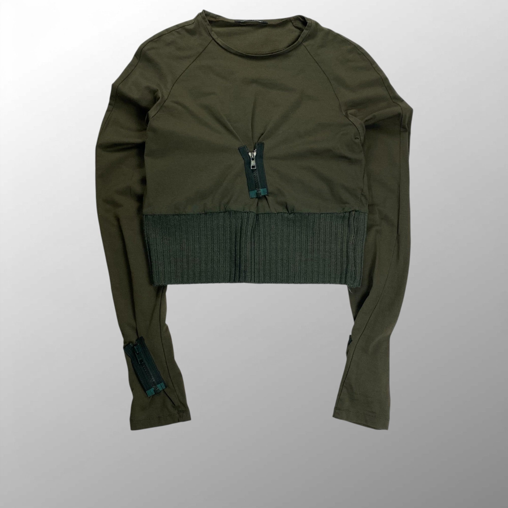 collection PRIVEE? コレクション プリヴェ / ジップデザインクロップドカットソー H.P FRANCE取扱い SIZE:40