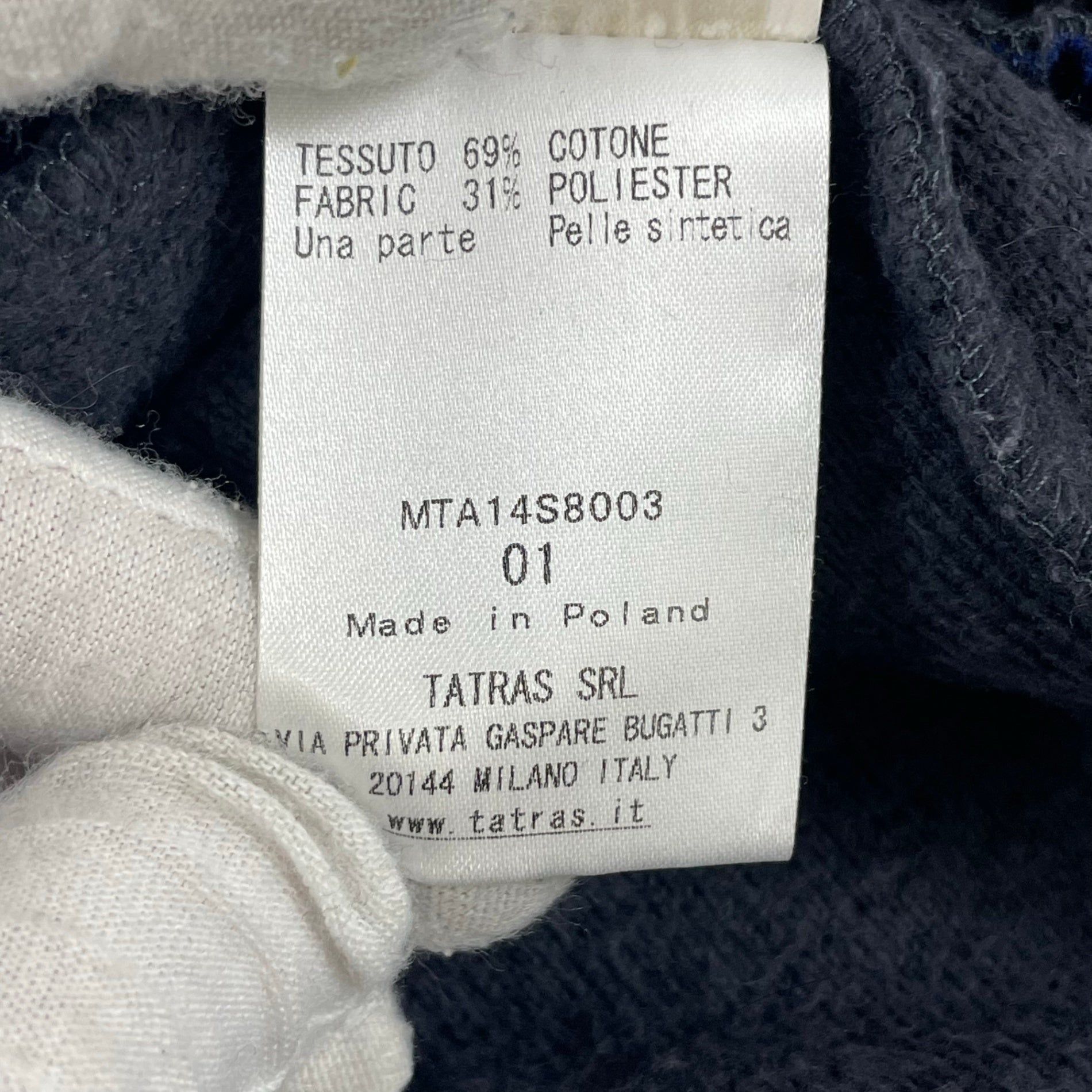 TATRAS / NERONEパイルジップパーカー ネイビー SIZE:01