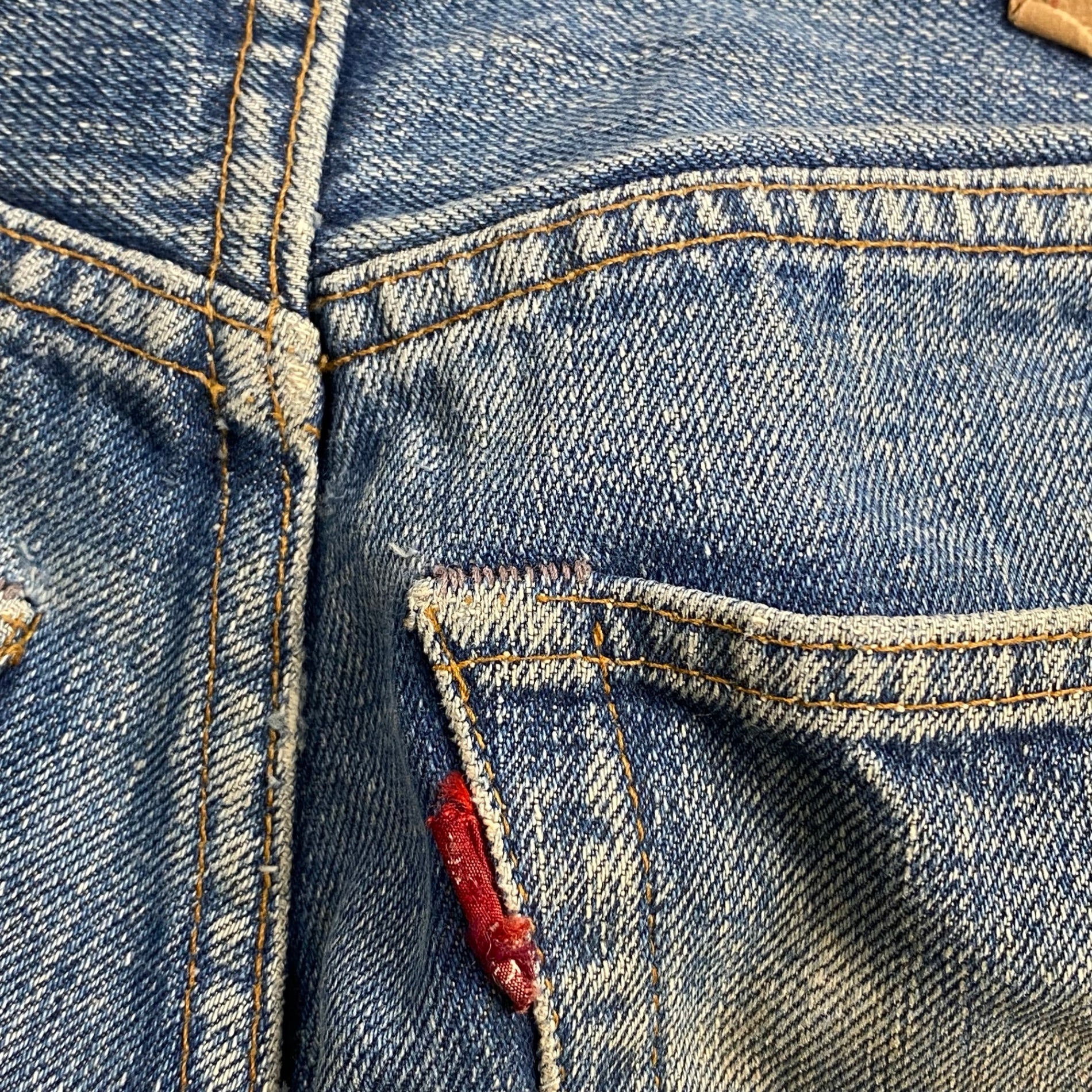 60s Levi's リーバイス / 501 BIG E カットオフ ハーフパンツ イエローステッチ 赤耳 SIZE：W79
