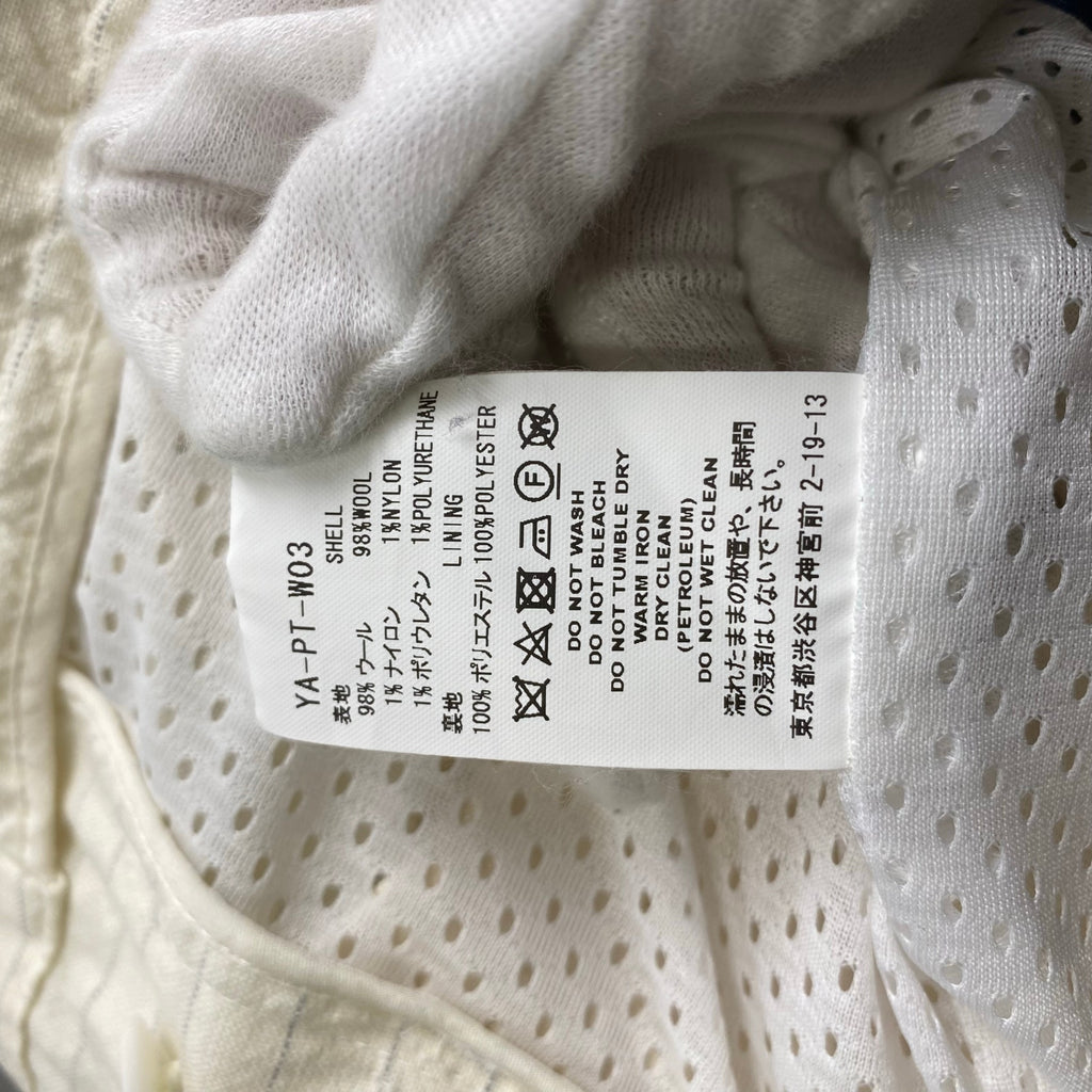 FACETASM ファセッタズム / イレギュラーバーティカルストライプパンツ ホワイト SIZE：1