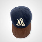 MARGINAL MAN マージナルマン / 刺繍2トーンキャップ ネイビー×ブラウン