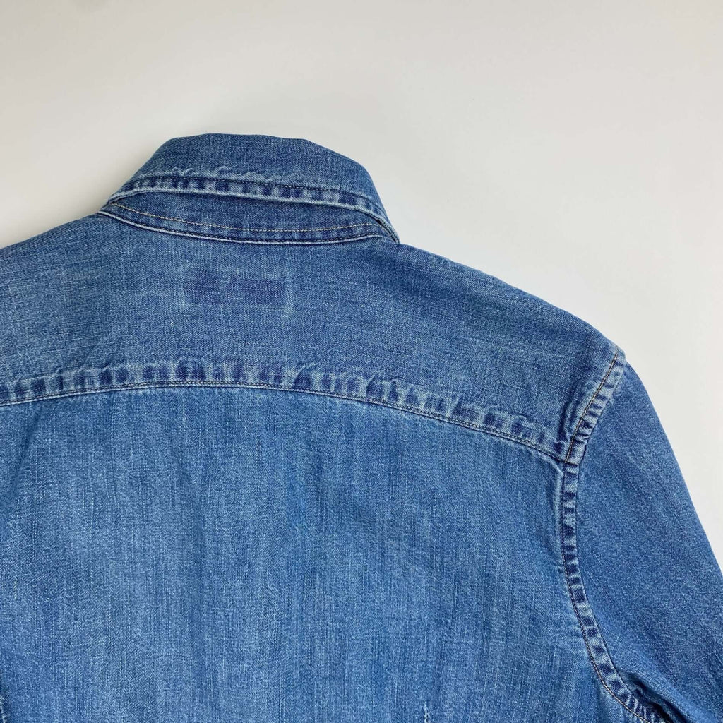 【美品】 RALPH LAUREN ラルフローレン / デニムシャツワンピース ボタンダウン SIZE:M