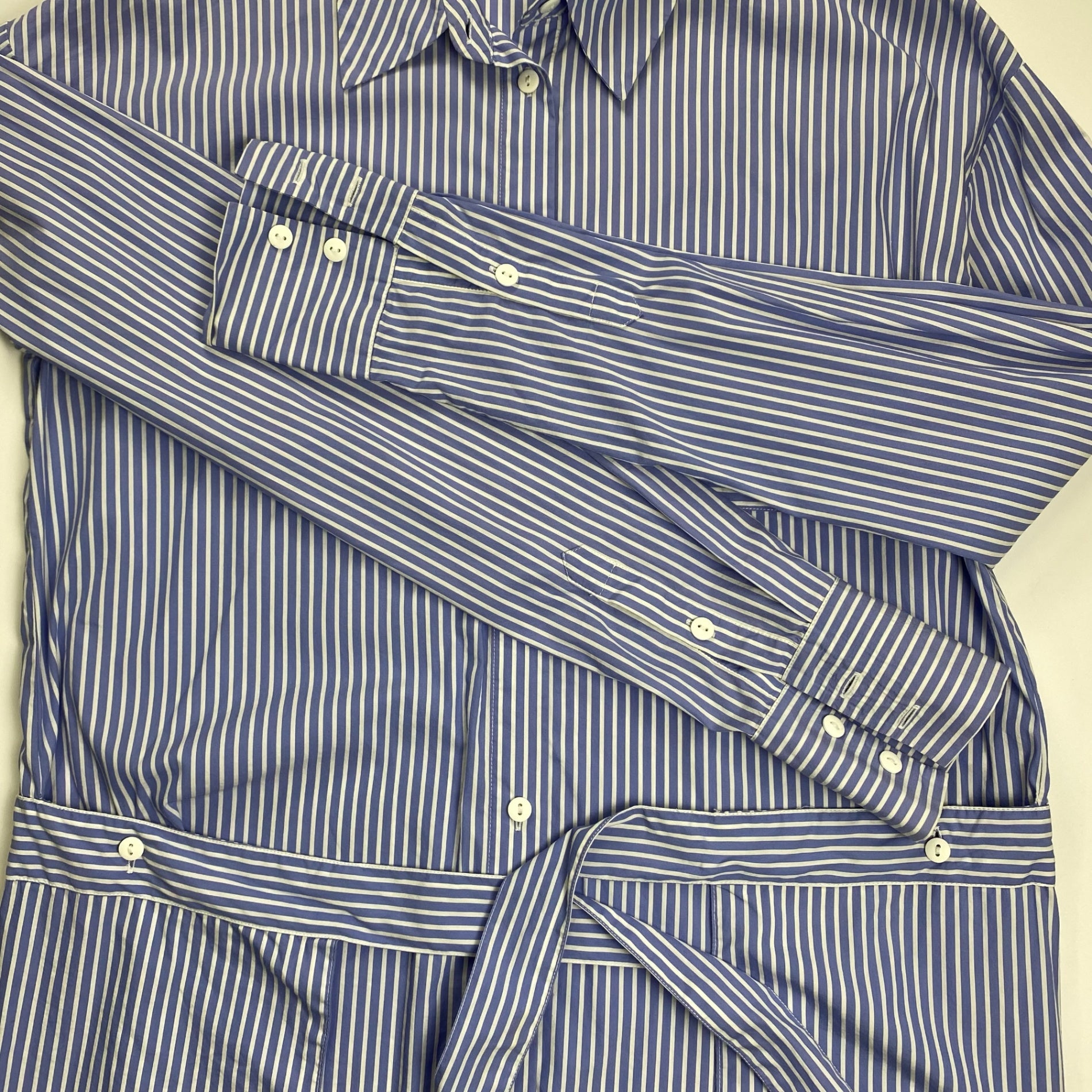 DESIGNERS REMIX CHARLOTTE ESKILDSEN / ストライプシャツ チュニック ウエストベルト 参考定価：25,000程度 SIZE：36(FREE SIZE)