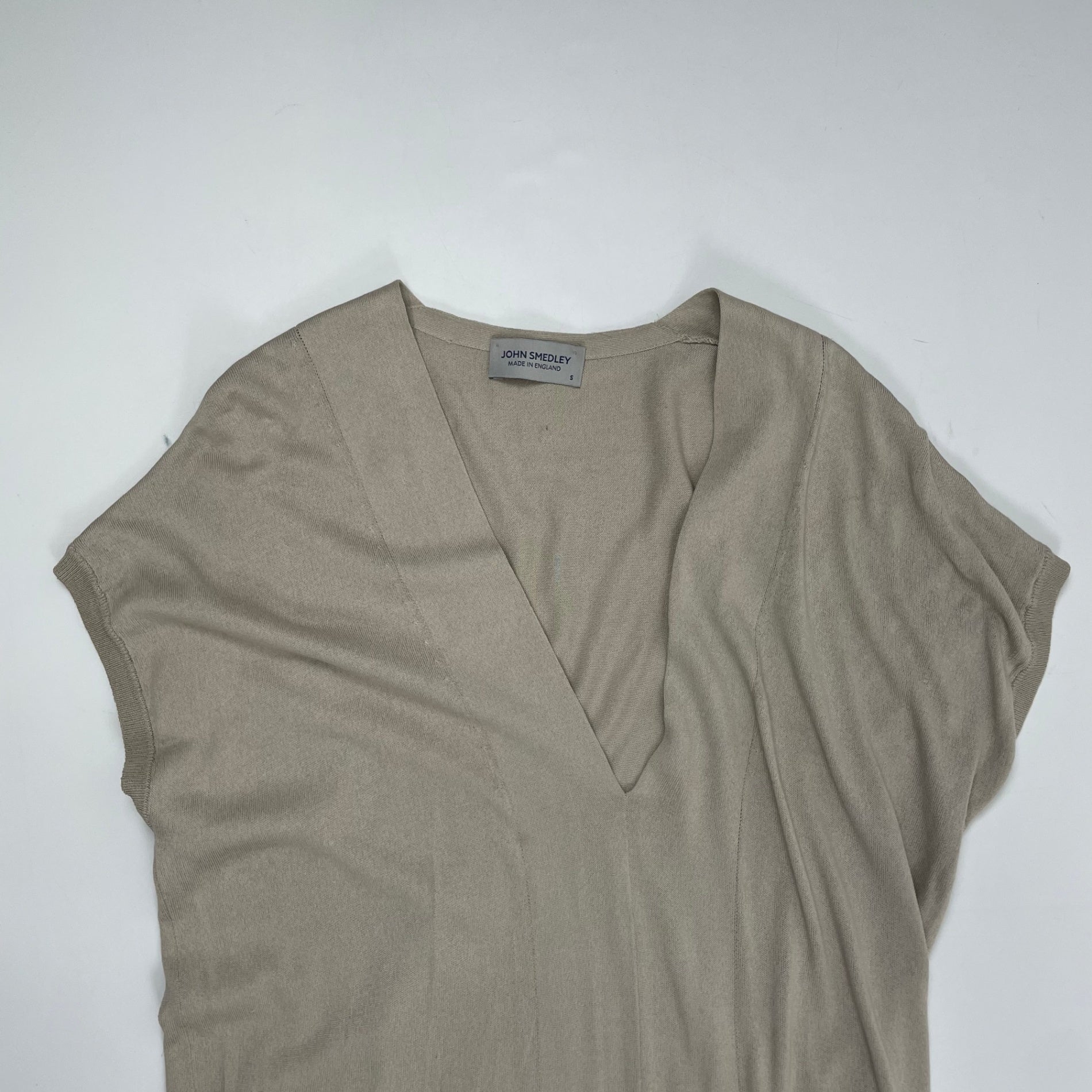JOHN SMEDLEY / ノースリーブニットワンピース 英国製 SIZE:S