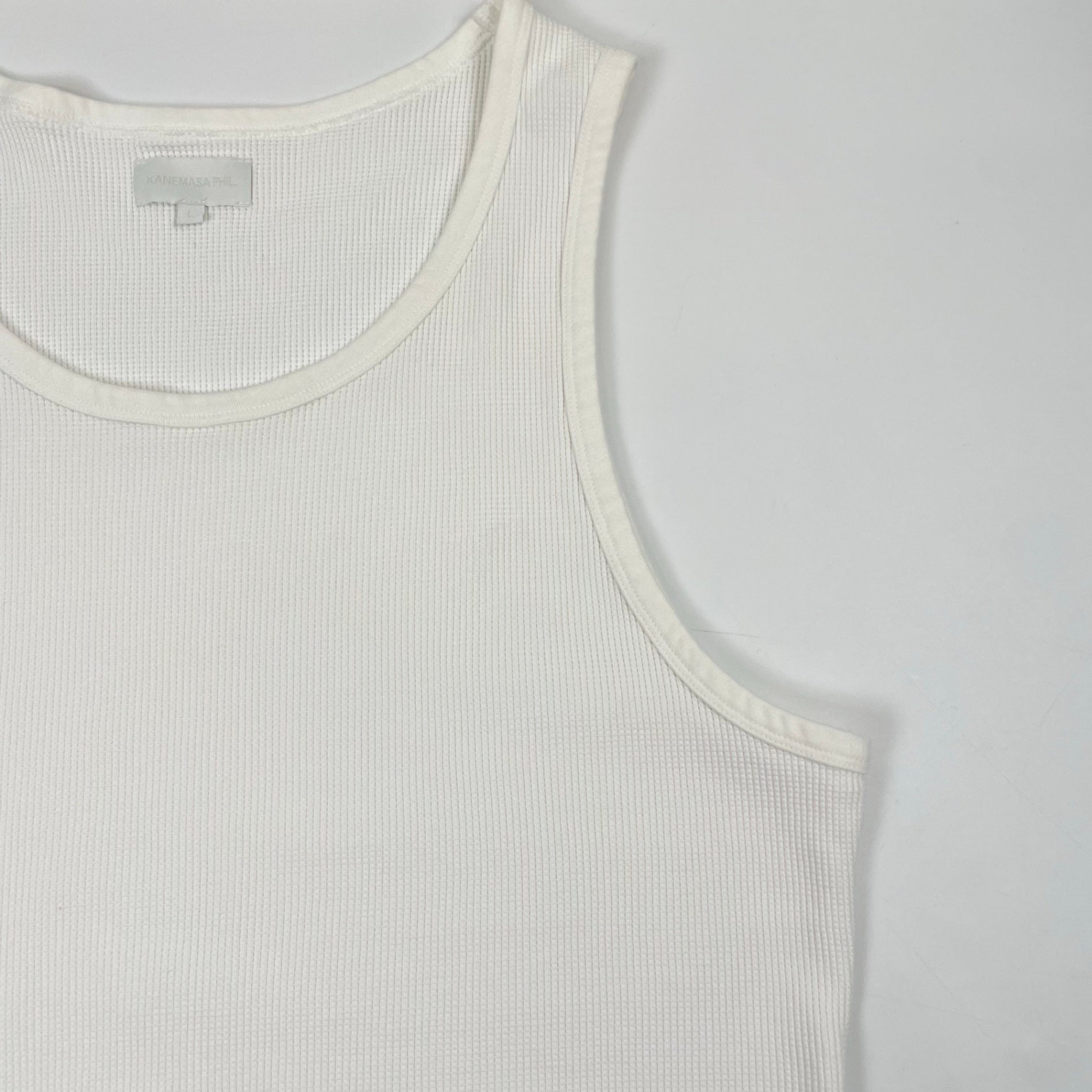 KANEMASA PHIL. カネマサ フィル / 18G Garment Waffle Tank Top 参考定価：9,000+tax