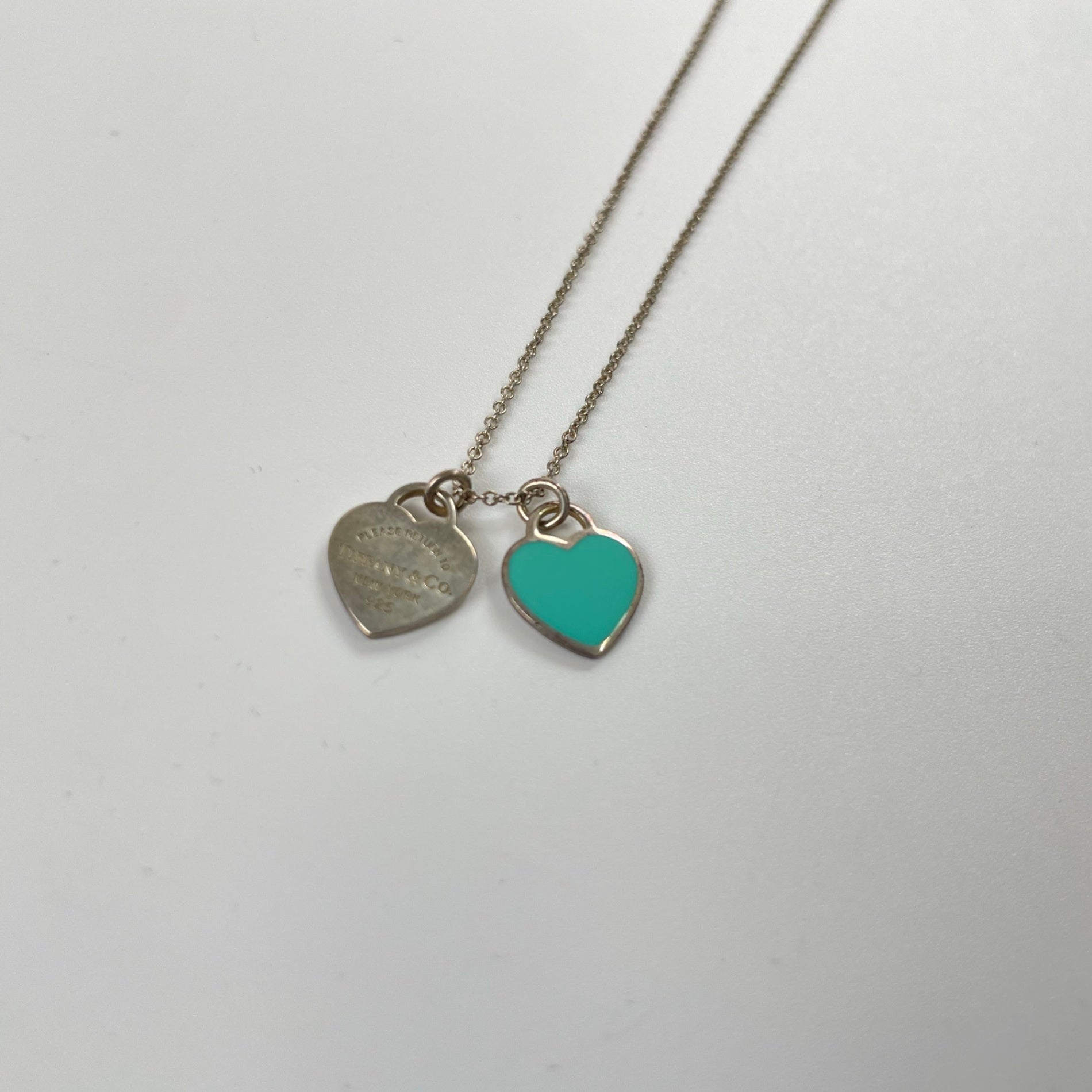 TIFFANY＆CO ティファニー / ブルーダブルハートタグペンダント 参考定価：44,000+tax