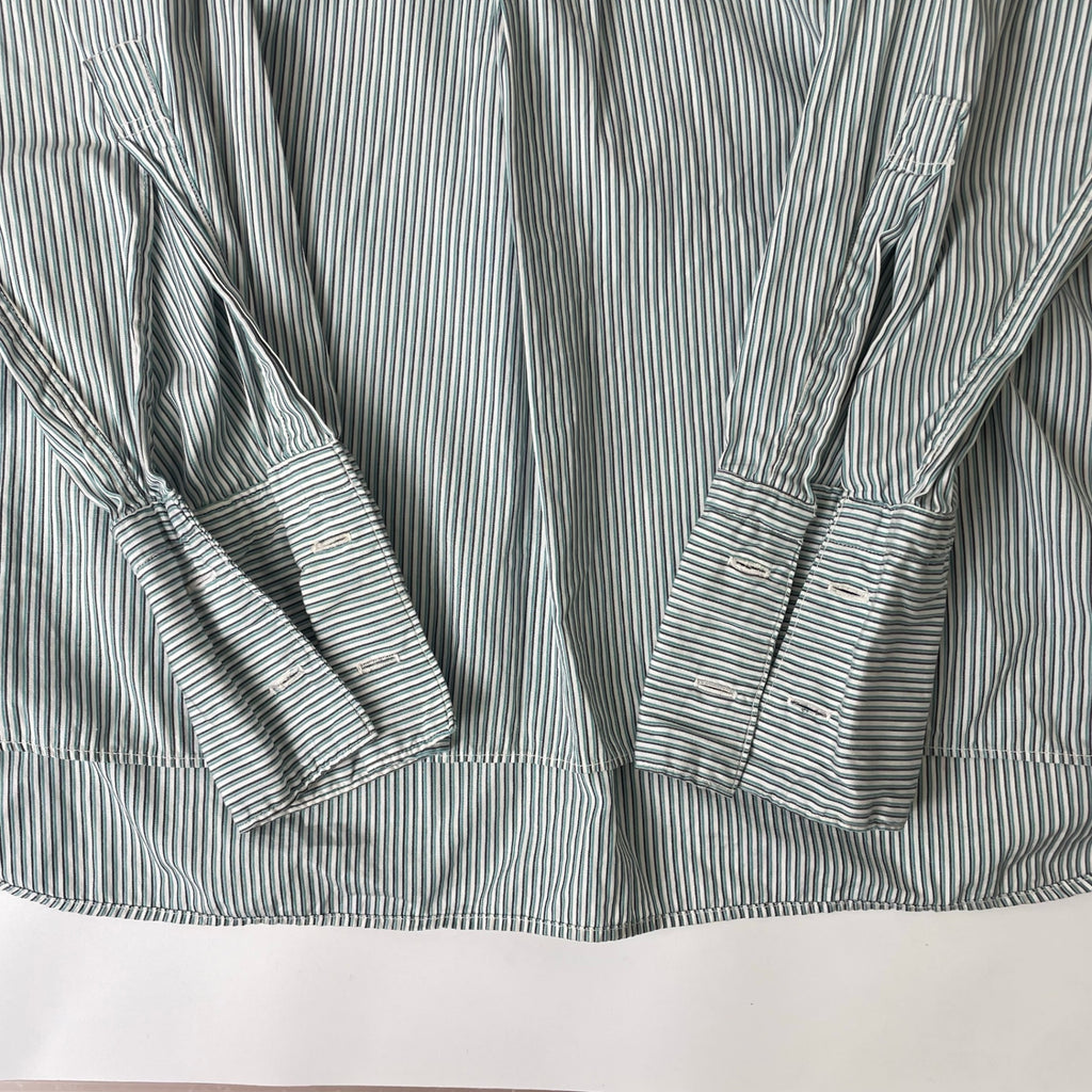 EURO VINTAGE / 40sフレンチドレスグランパシャツ マチ付 SIZE:16 1/2(L程度)