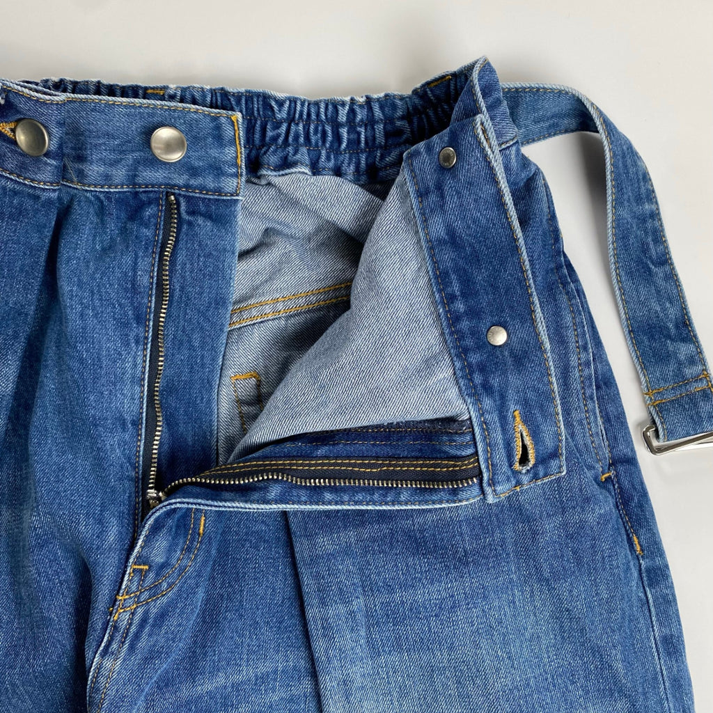 MAISON SPECIAL メゾンスペシャル / フォールドタックベルテッドハイパーワイドデニムパンツ 参考定価：19,800+tax SIZE:0