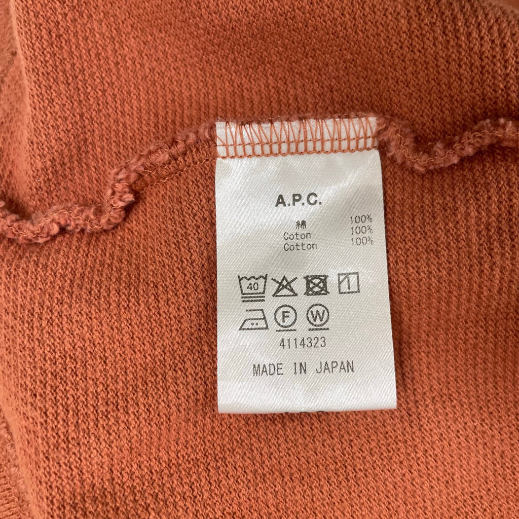 A.P.C. アーペーセー / 鹿の子ロゴ刺繍ポロシャツ 参考定価：30,000程度 SIZE：L