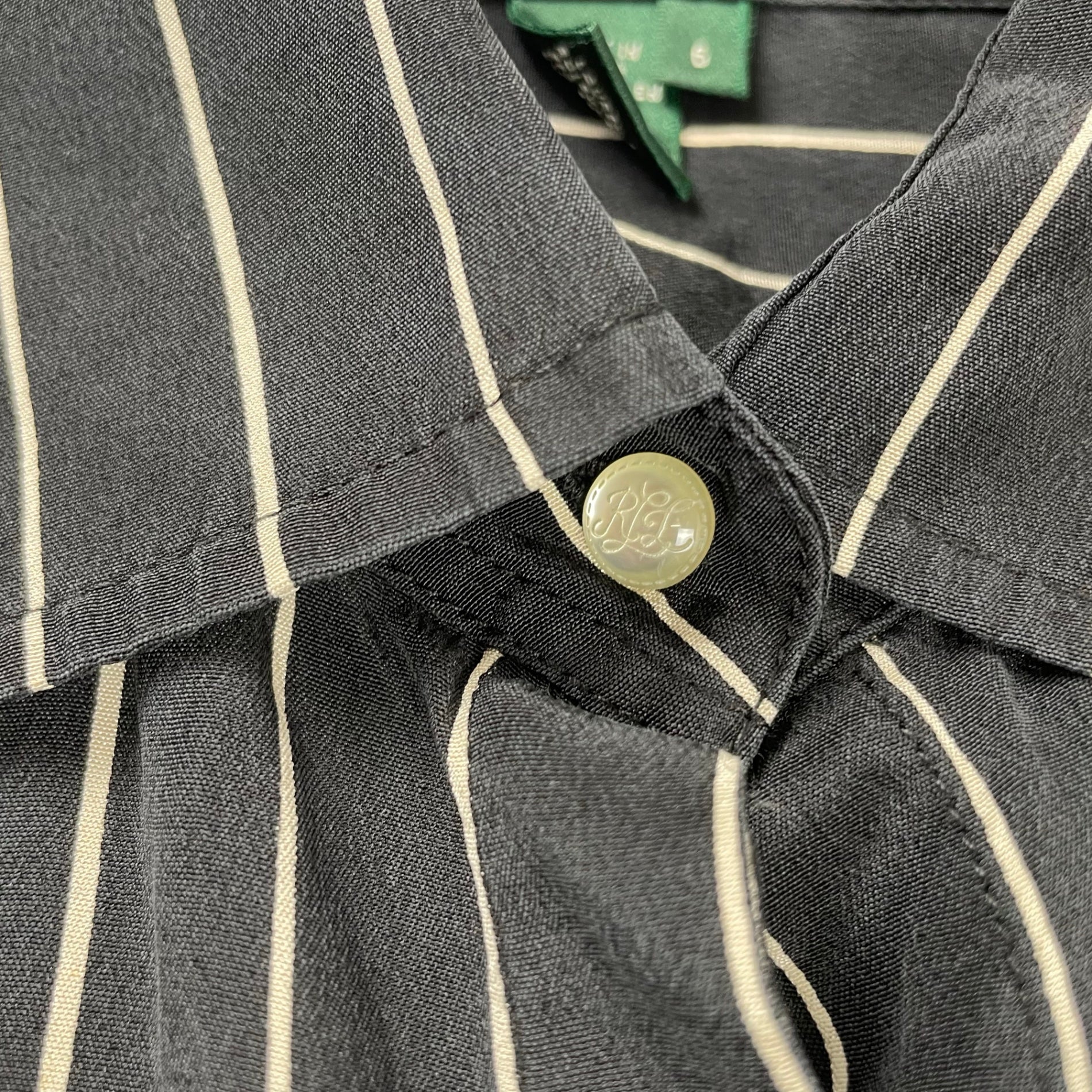 LAUREN RALPH LAUREN ローレン ラルフローレン / シルクストライプシャツ SIZE：6