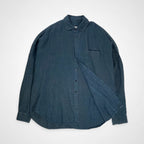 nonnotte × bridge ノノット ブリッジ / 別注 リネンシャツ 青銅色 25年夏発売  SIZE:FREE